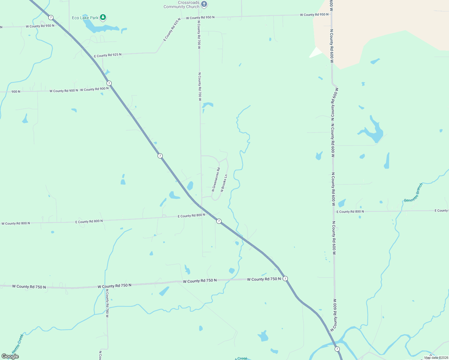 map of restaurants, bars, coffee shops, grocery stores, and more near 8245 North Brooks Lane in Scipio