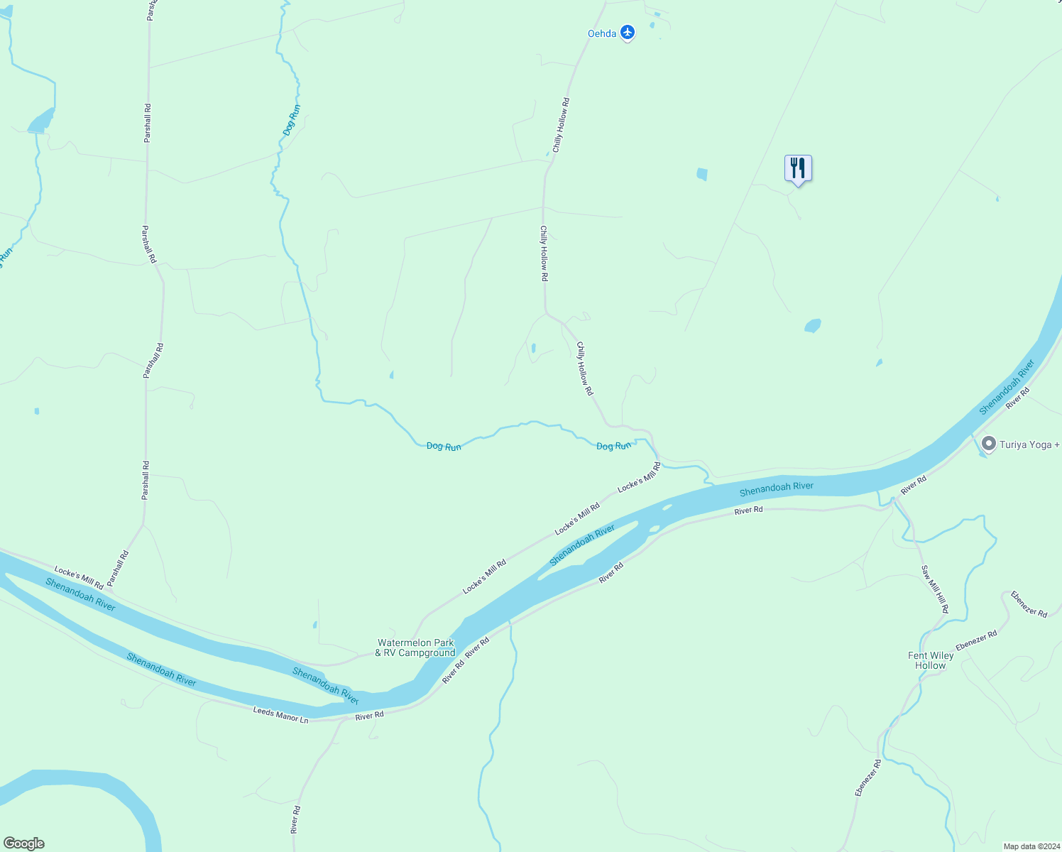 map of restaurants, bars, coffee shops, grocery stores, and more near 3392 Millwood Road in Boyce