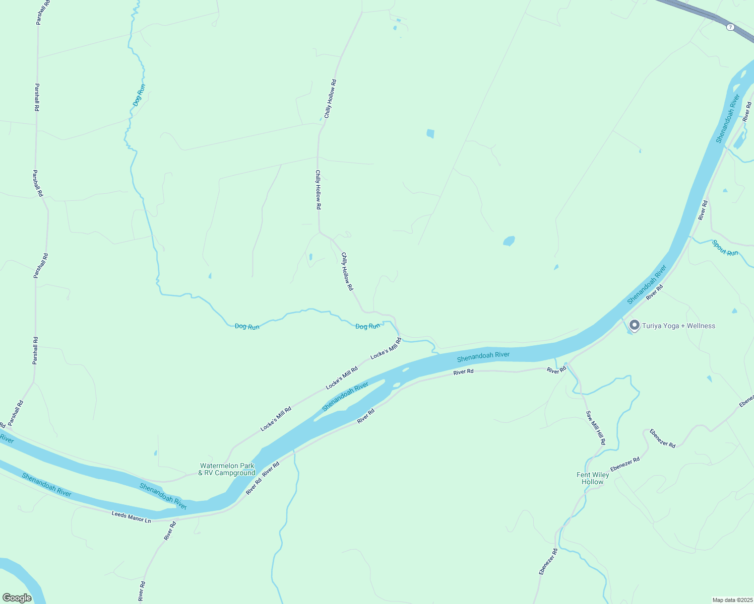 map of restaurants, bars, coffee shops, grocery stores, and more near 2526 Millwood Road in Boyce