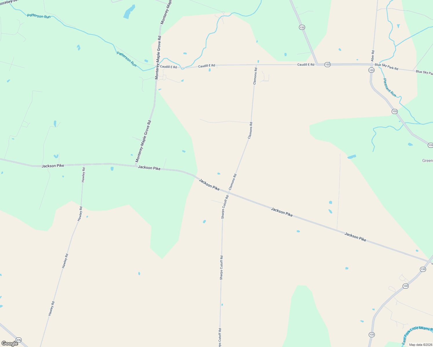 map of restaurants, bars, coffee shops, grocery stores, and more near 3064 Jackson Pike in Batavia