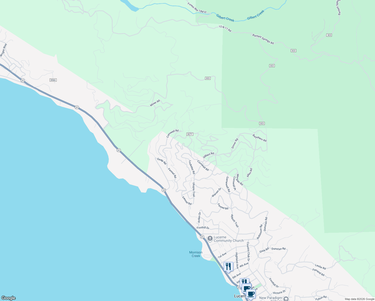 map of restaurants, bars, coffee shops, grocery stores, and more near 5702 Cornwall Road in Nice