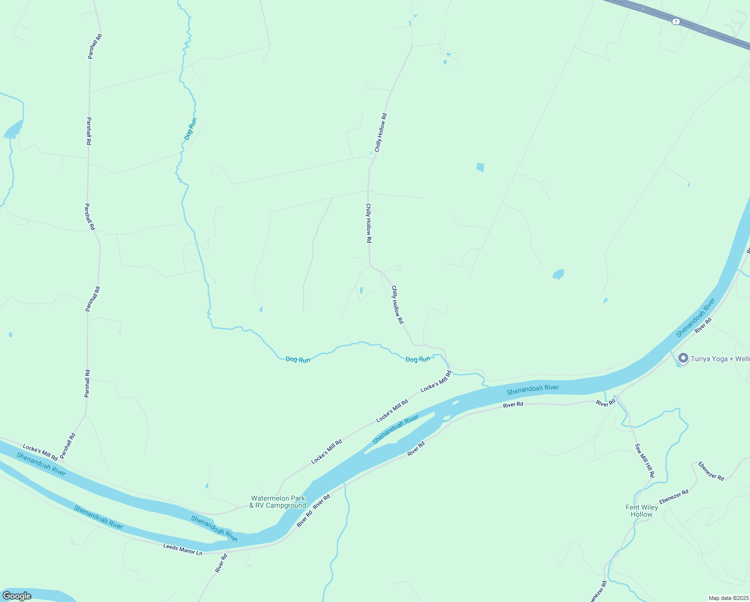 map of restaurants, bars, coffee shops, grocery stores, and more near 105 Bishop Meade Road in Boyce