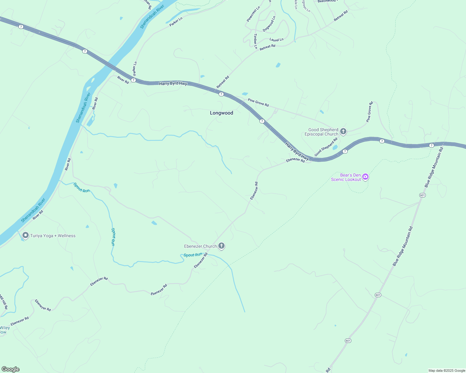 map of restaurants, bars, coffee shops, grocery stores, and more near 160 Vita Bella Lane in Bluemont