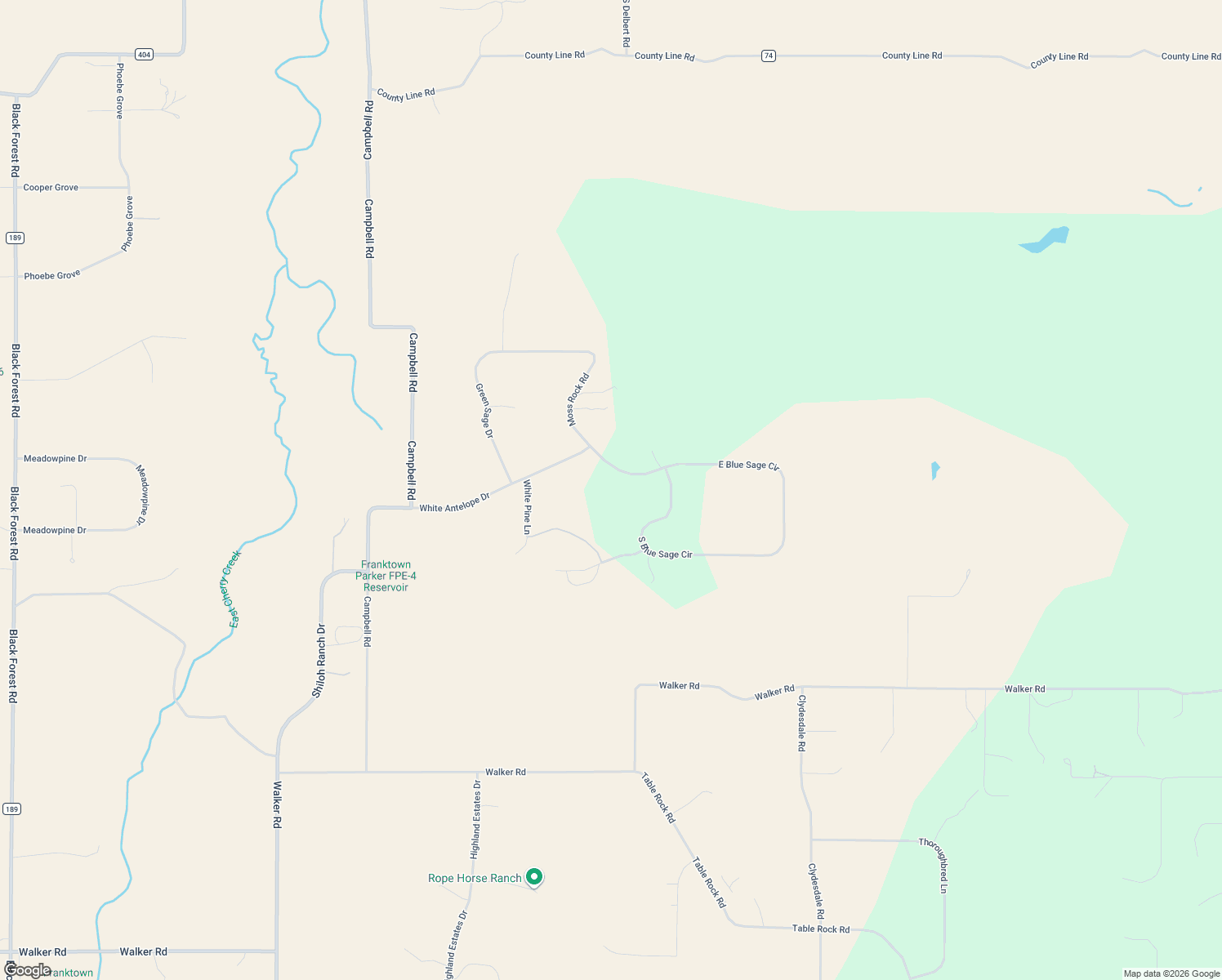 map of restaurants, bars, coffee shops, grocery stores, and more near 8795 Moss Rock Road in Colorado Springs
