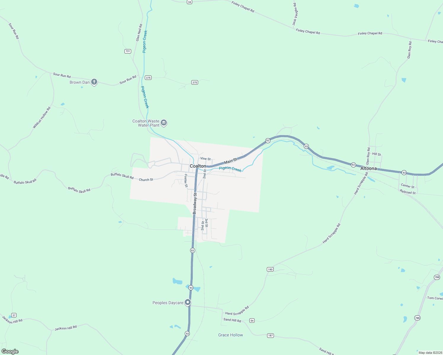 map of restaurants, bars, coffee shops, grocery stores, and more near 21 Church Street in Wellston