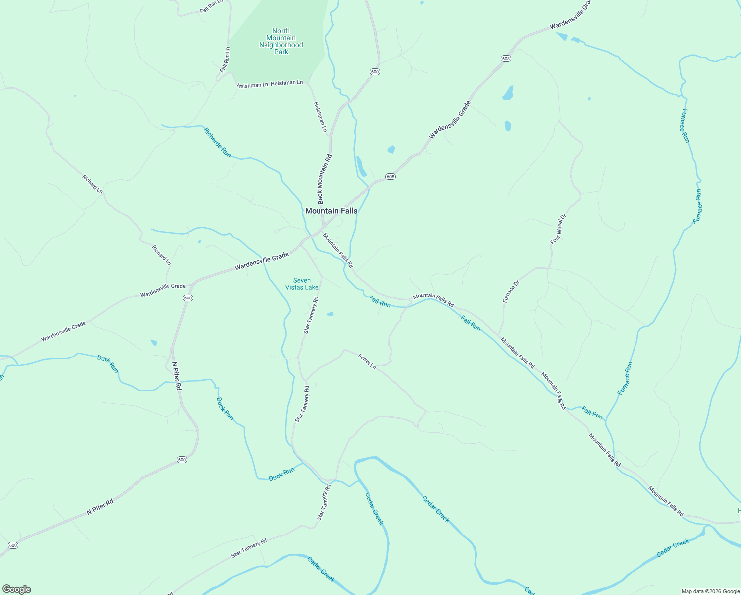map of restaurants, bars, coffee shops, grocery stores, and more near 280 Mountain Falls Boulevard in Winchester