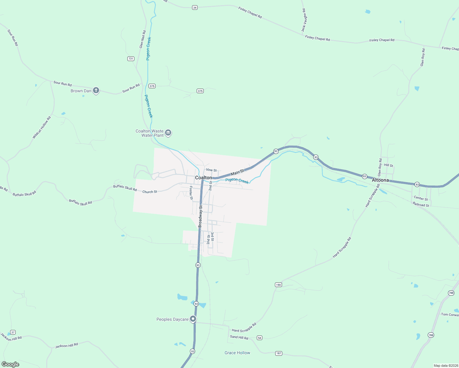 map of restaurants, bars, coffee shops, grocery stores, and more near 21 Church Street in Wellston