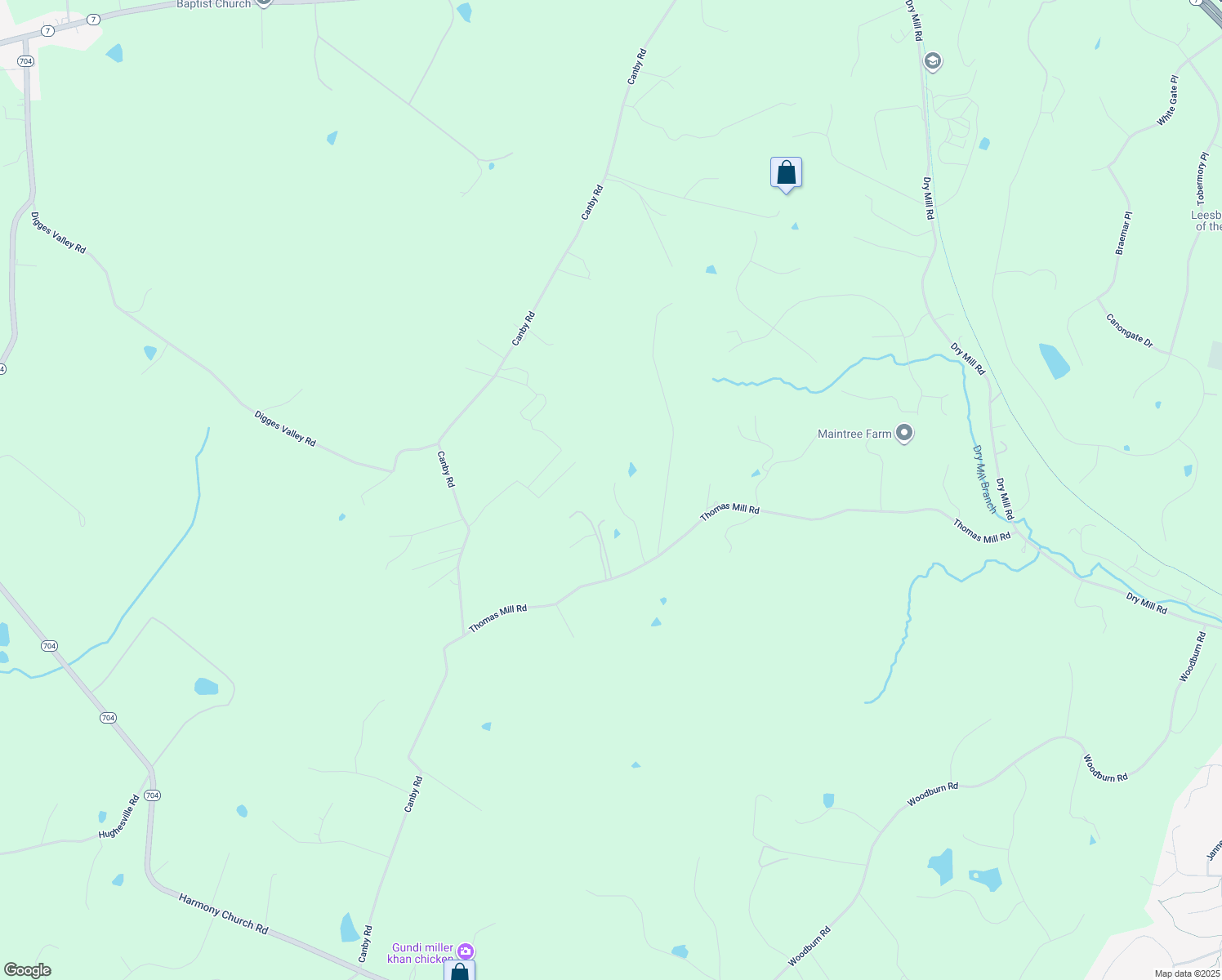map of restaurants, bars, coffee shops, grocery stores, and more near 39902 Thomas Mill Road in Leesburg