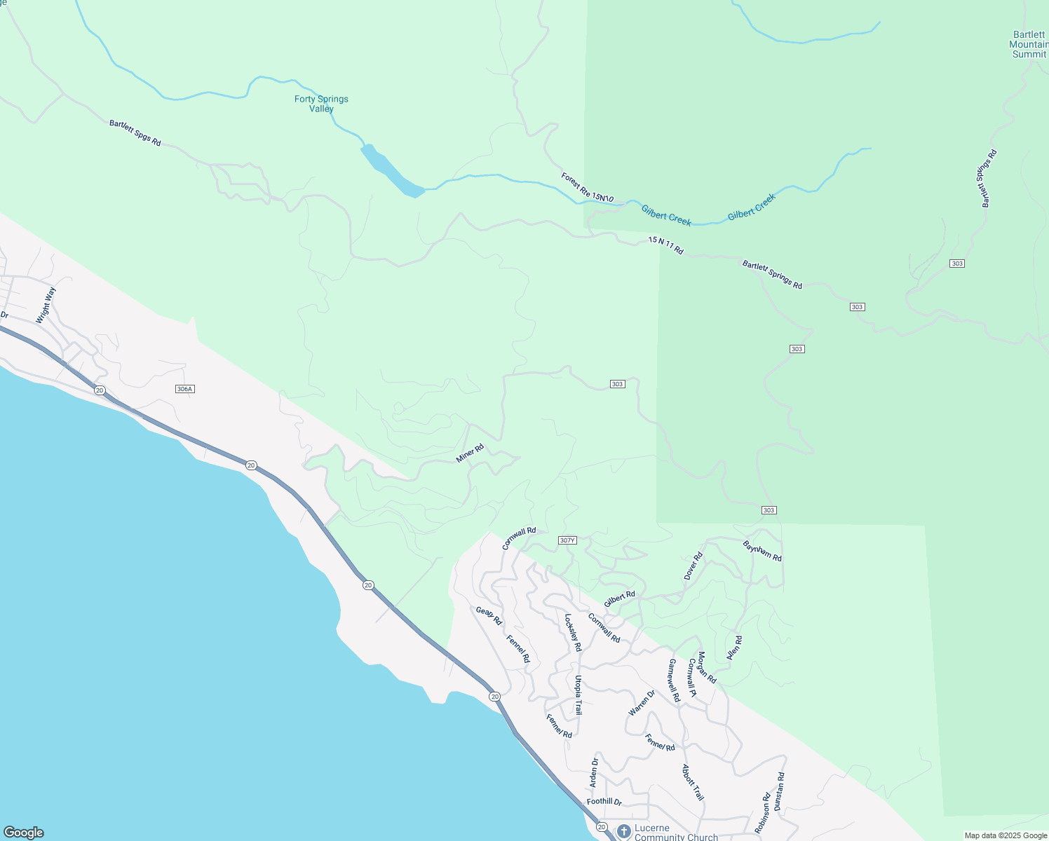 map of restaurants, bars, coffee shops, grocery stores, and more near 5579 Miner Road in Lucerne