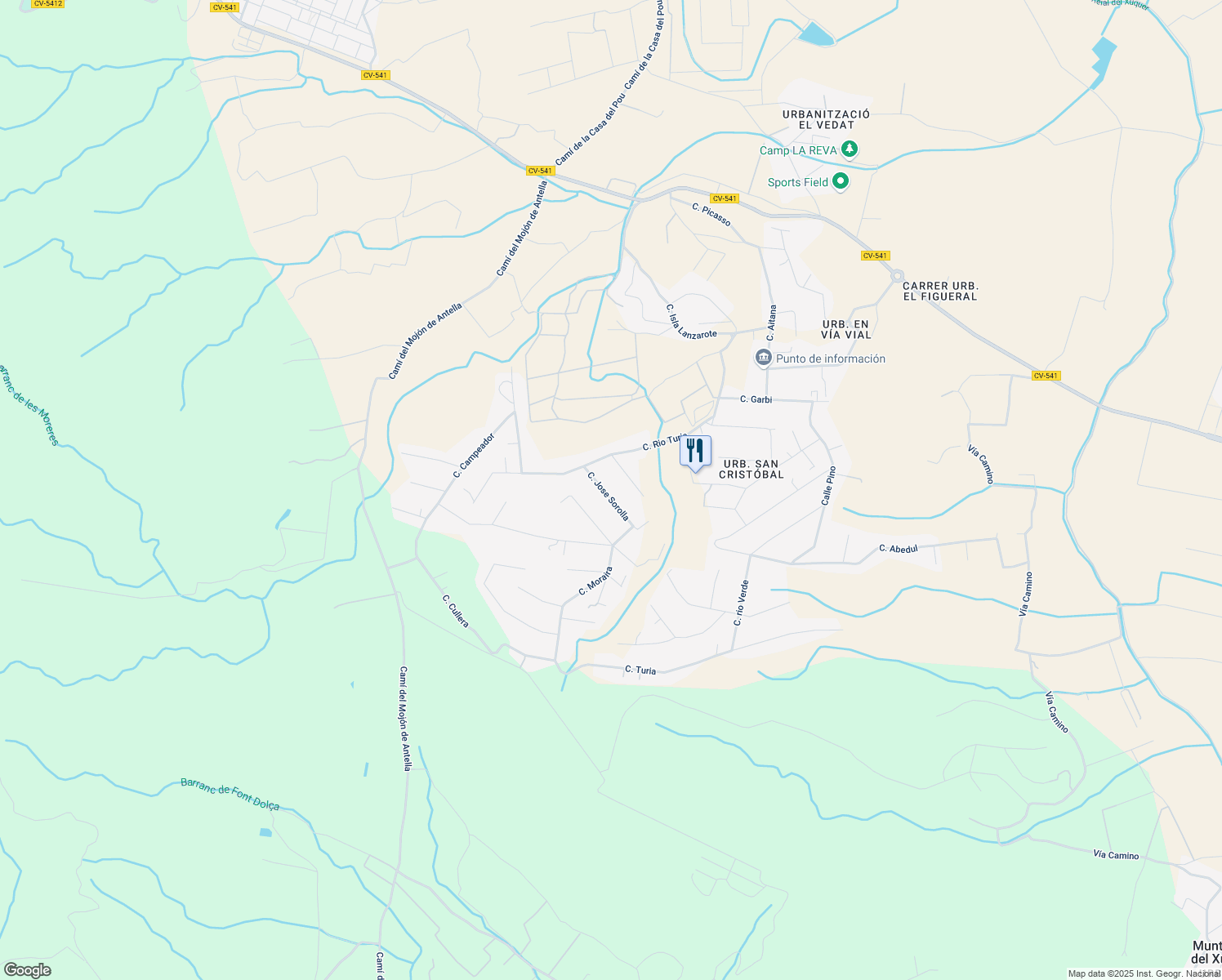 map of restaurants, bars, coffee shops, grocery stores, and more near 441 Calle Garbi in Alberic