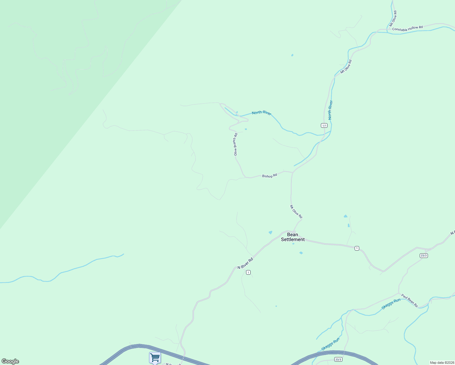 map of restaurants, bars, coffee shops, grocery stores, and more near Bishop Road in Rio