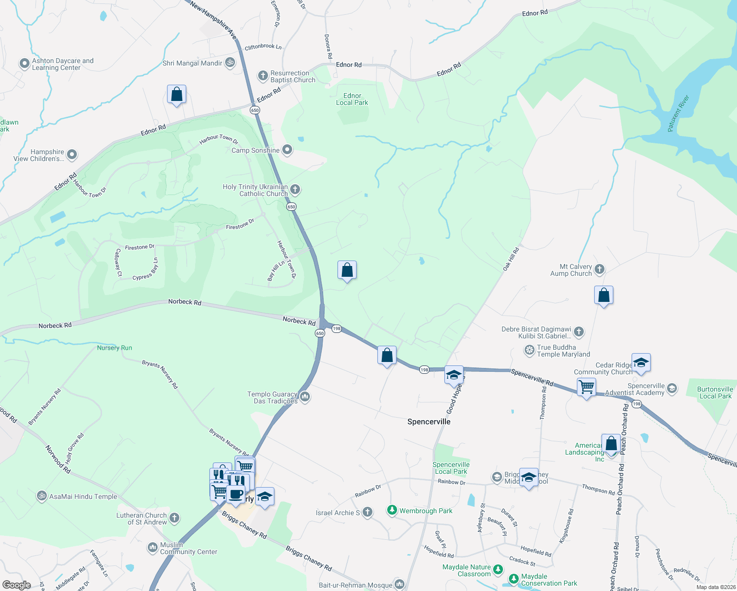 map of restaurants, bars, coffee shops, grocery stores, and more near 1126 Parrs Ridge Dr in Montgomery