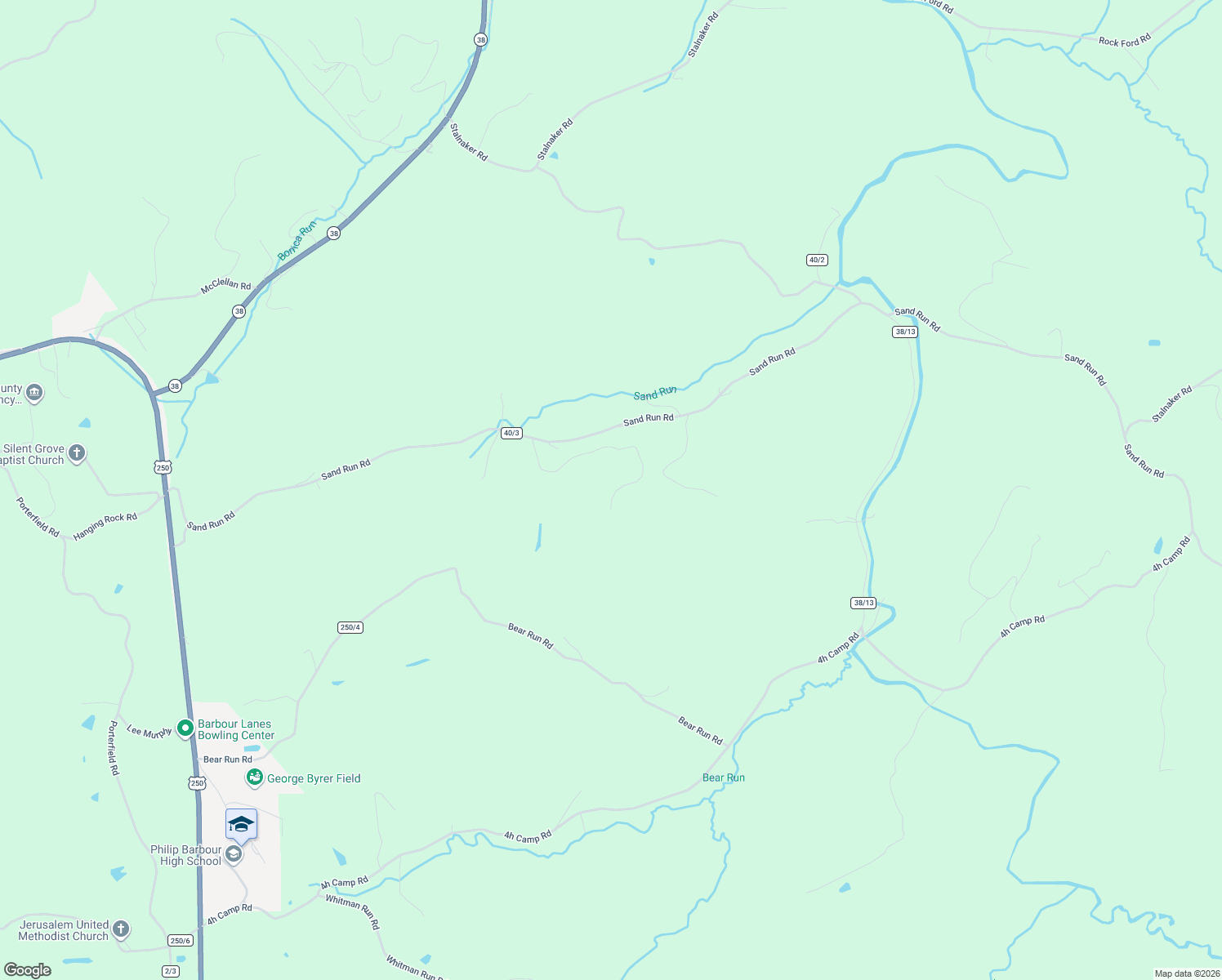 map of restaurants, bars, coffee shops, grocery stores, and more near 20 North Crim Avenue in Belington