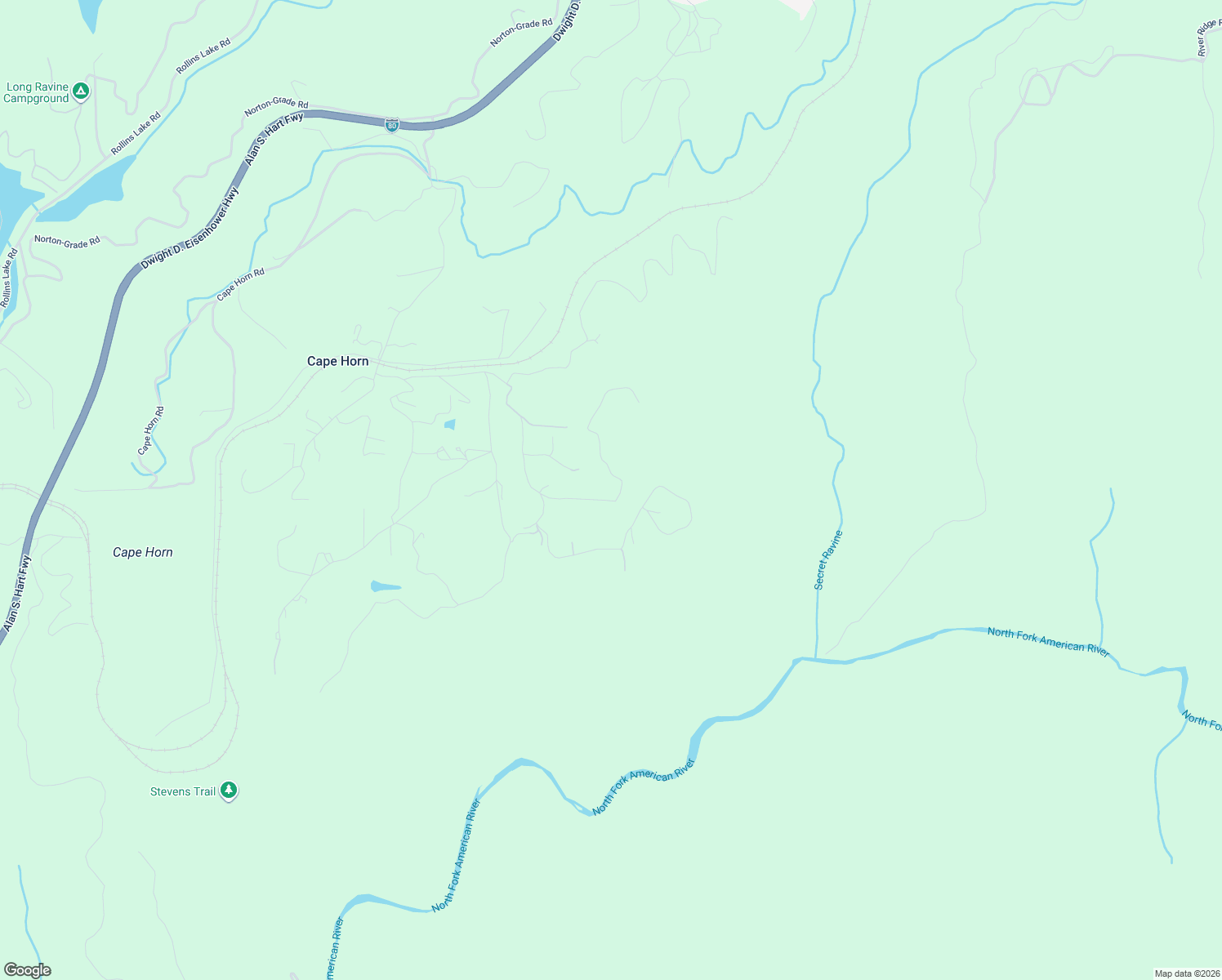 map of restaurants, bars, coffee shops, grocery stores, and more near 1221 Sawmill Road in Colfax