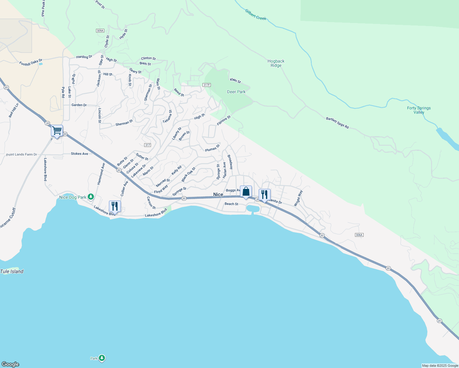 map of restaurants, bars, coffee shops, grocery stores, and more near 6740 Sayre Avenue in Nice