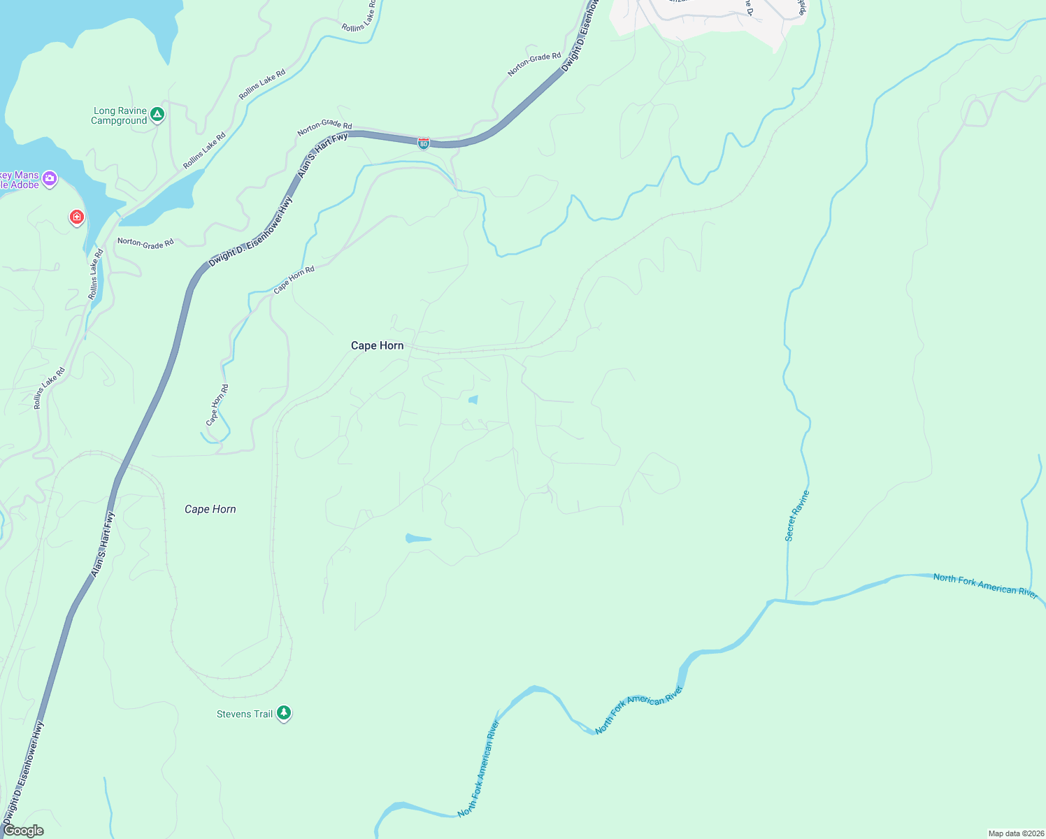 map of restaurants, bars, coffee shops, grocery stores, and more near 975 Dusty Road in Colfax