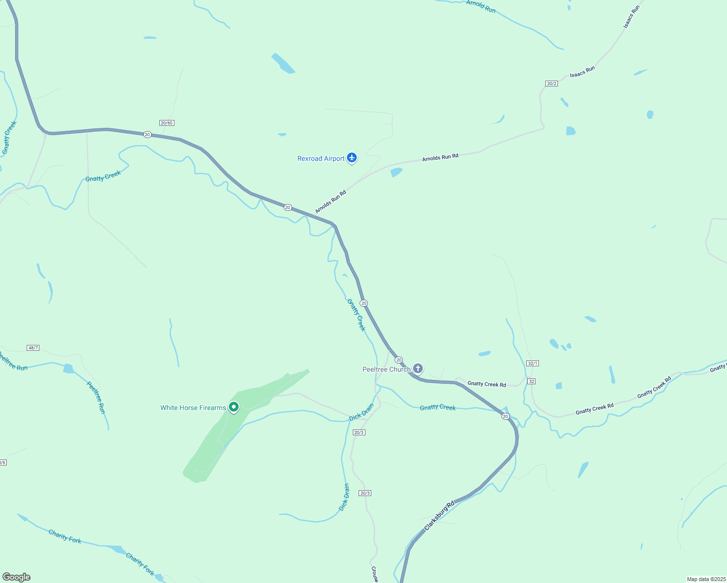 map of restaurants, bars, coffee shops, grocery stores, and more near 10730 Buckhannon-Clarksburg Road in Philippi