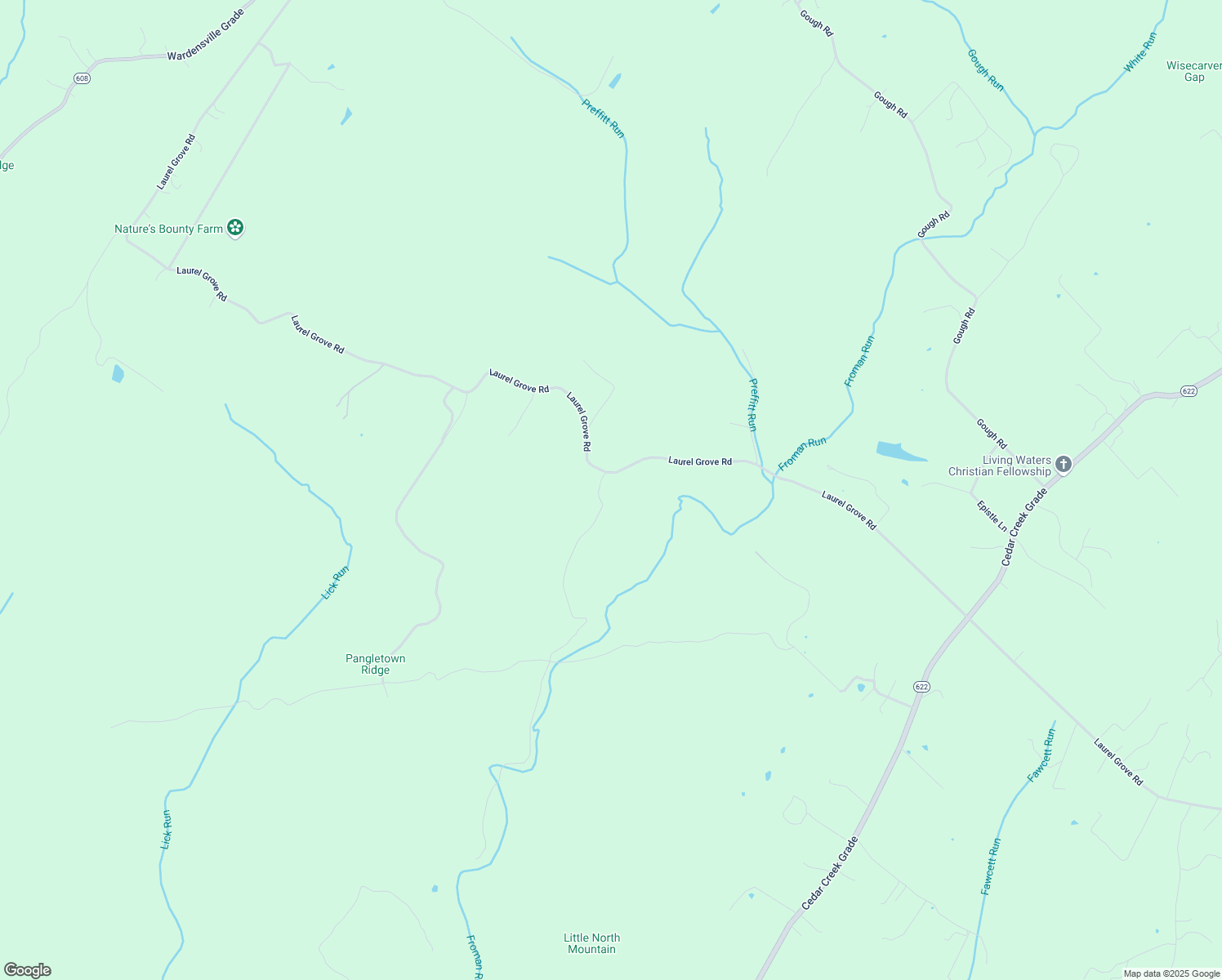 map of restaurants, bars, coffee shops, grocery stores, and more near 1851 Laurel Grove Road in Winchester