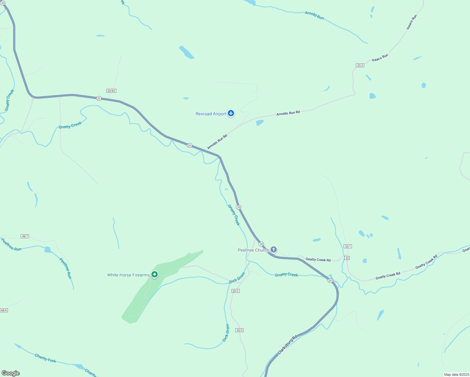 map of restaurants, bars, coffee shops, grocery stores, and more near 10730 Buckhannon-Clarksburg Road in Philippi