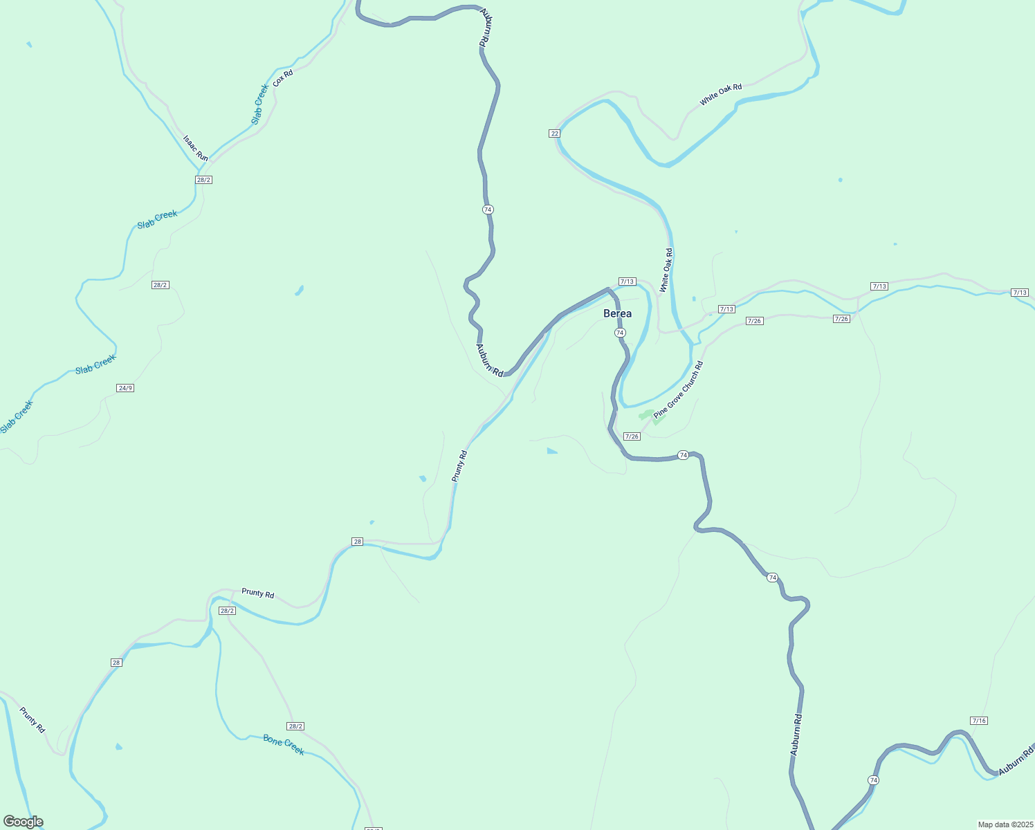 map of restaurants, bars, coffee shops, grocery stores, and more near 199 Alex Bliss Way in Berea