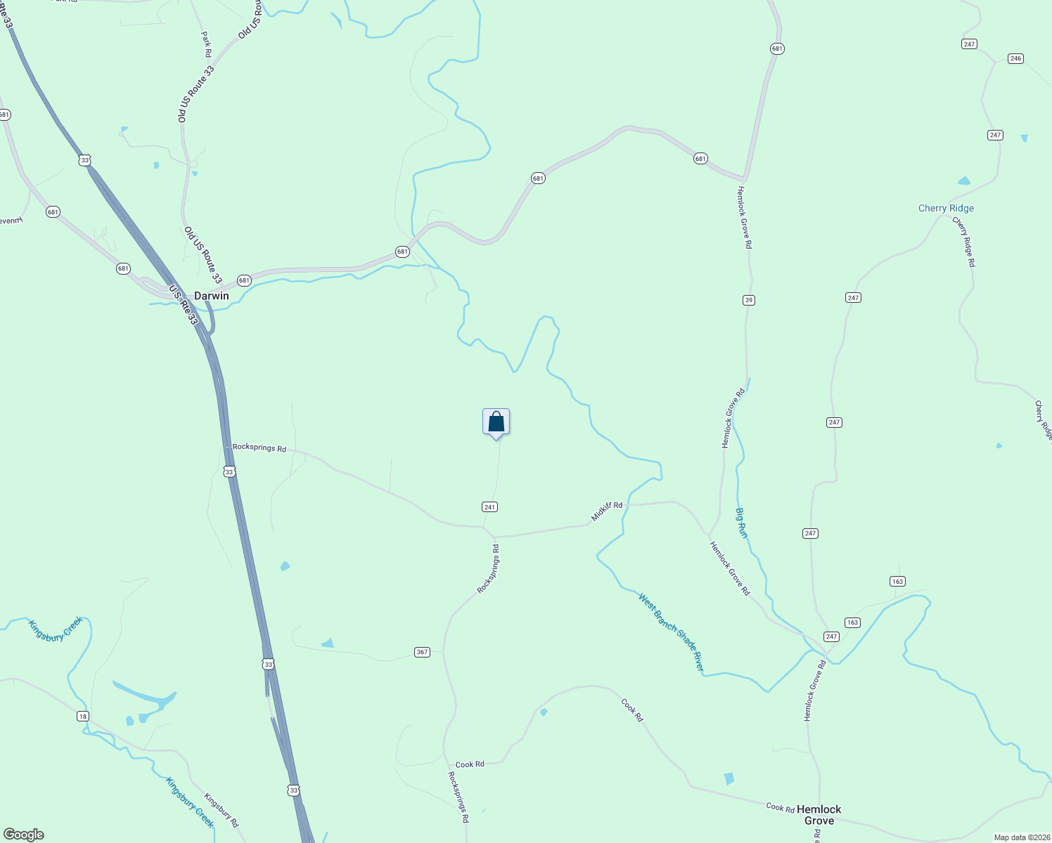 map of restaurants, bars, coffee shops, grocery stores, and more near 39522 Saint Clair Road in Pomeroy