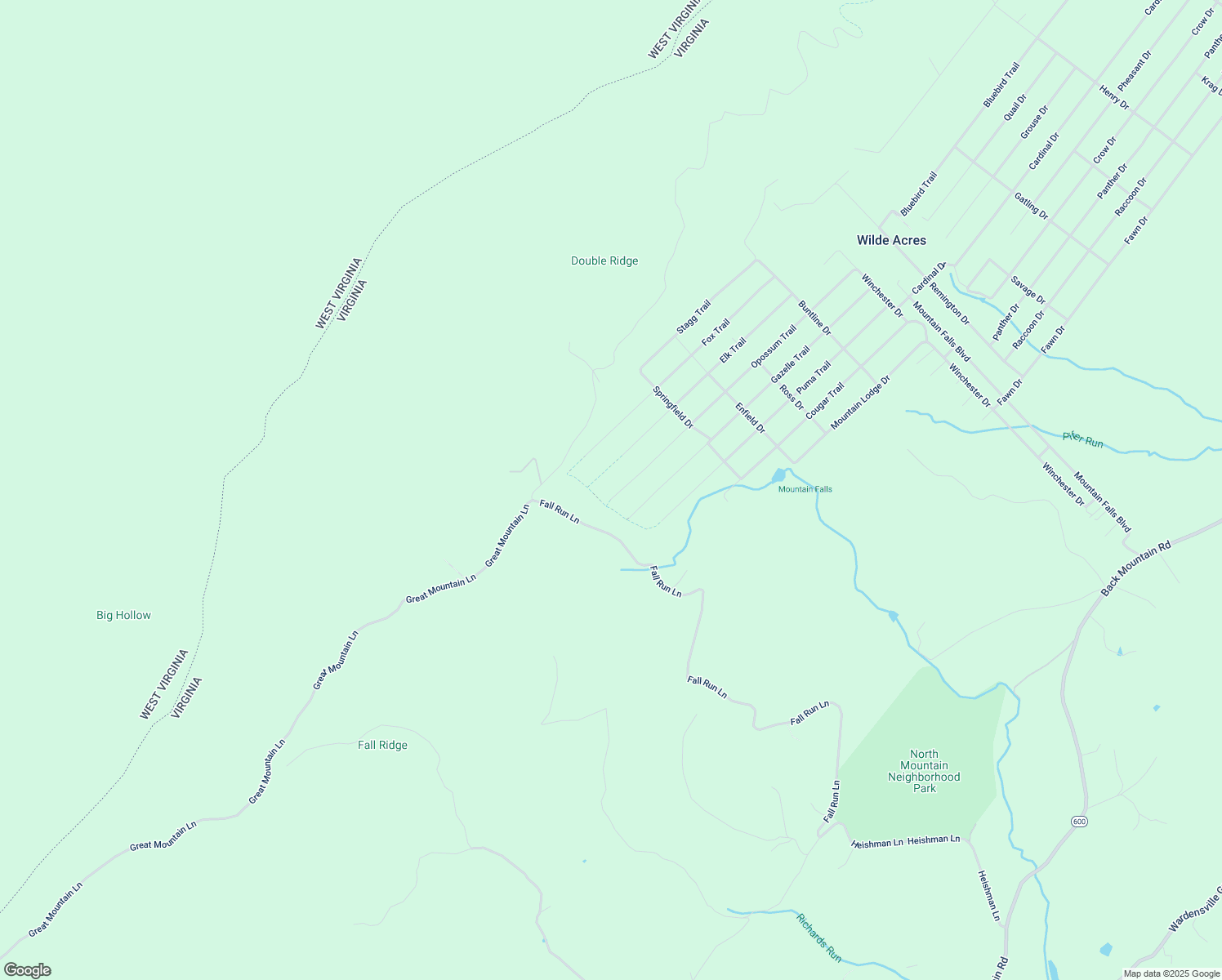 map of restaurants, bars, coffee shops, grocery stores, and more near 616 Opossum Trail in Winchester