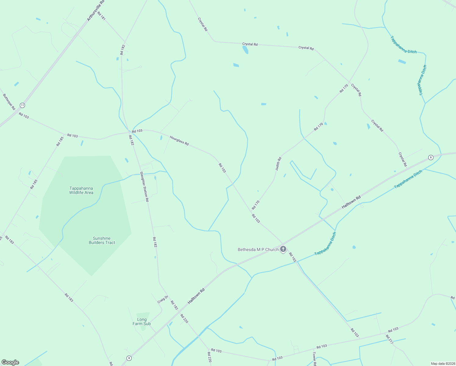 map of restaurants, bars, coffee shops, grocery stores, and more near 1804 Hourglass Road in Hartly