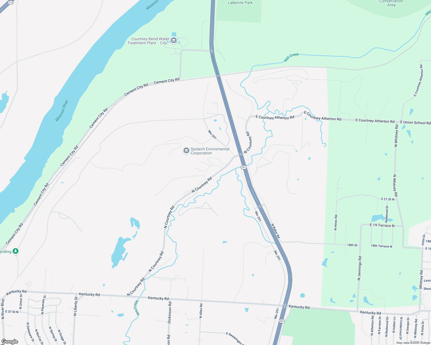 map of restaurants, bars, coffee shops, grocery stores, and more near 2200 North Courtney Road in Sugar Creek
