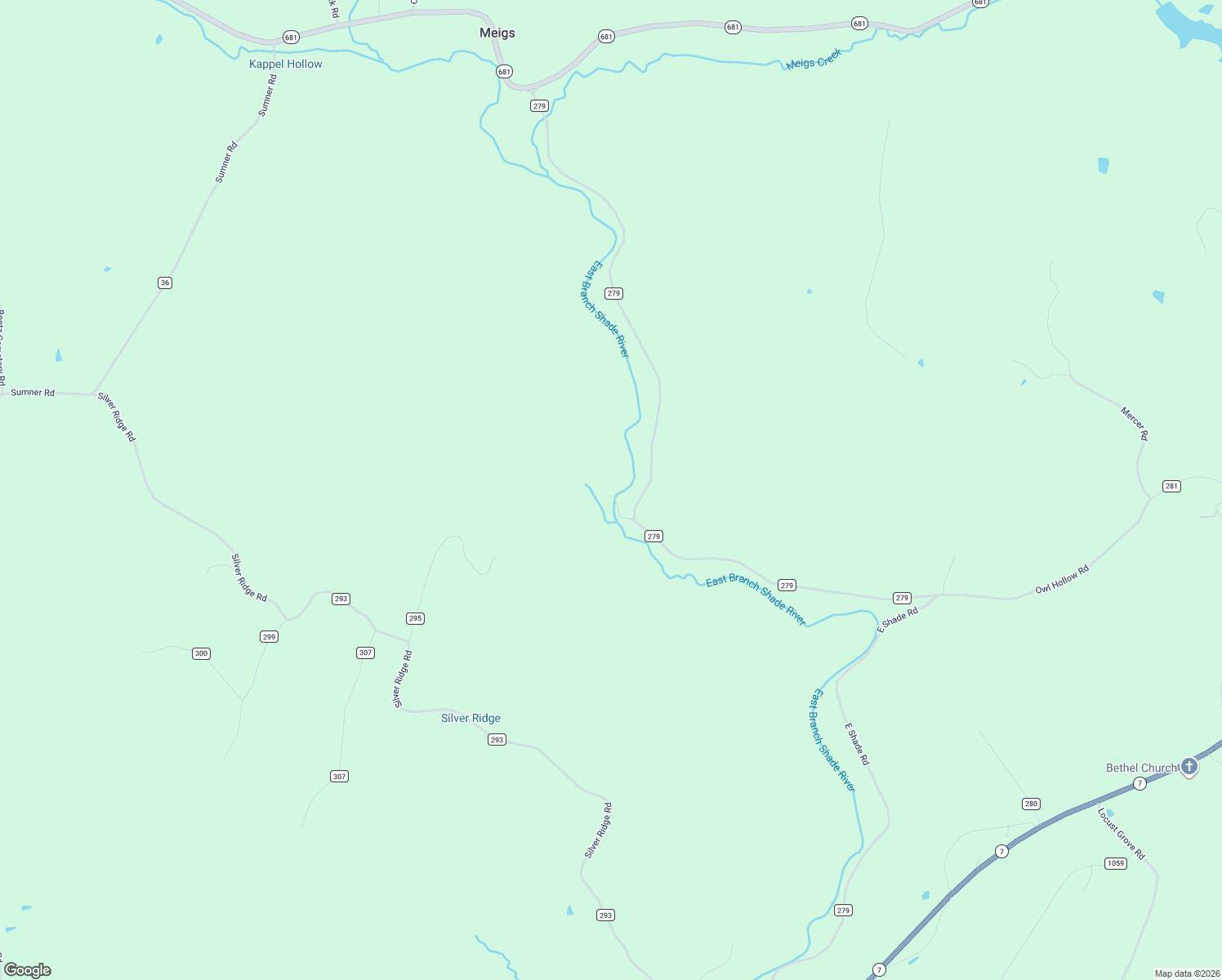 map of restaurants, bars, coffee shops, grocery stores, and more near 40625 East Shade Road in Reedsville