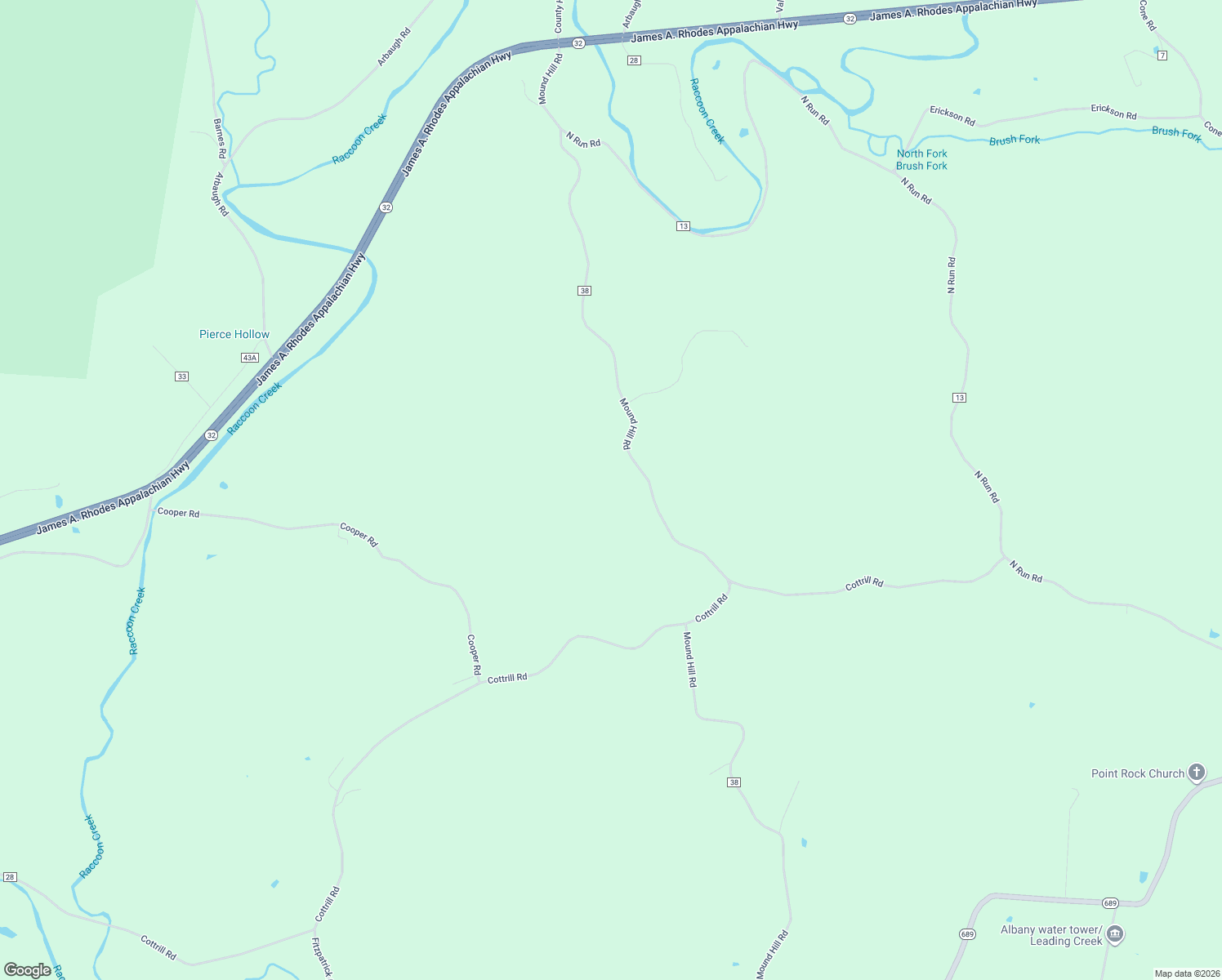 map of restaurants, bars, coffee shops, grocery stores, and more near 38790 Mound Hill Road in Wilkesville