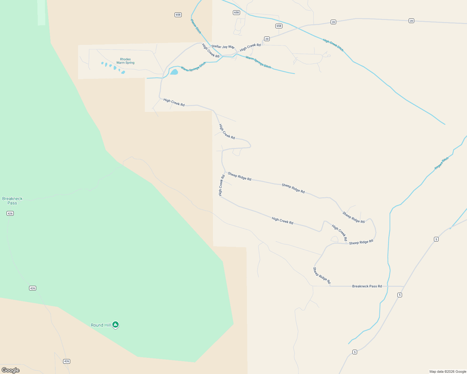 map of restaurants, bars, coffee shops, grocery stores, and more near 2322 High Creek Road in Fairplay