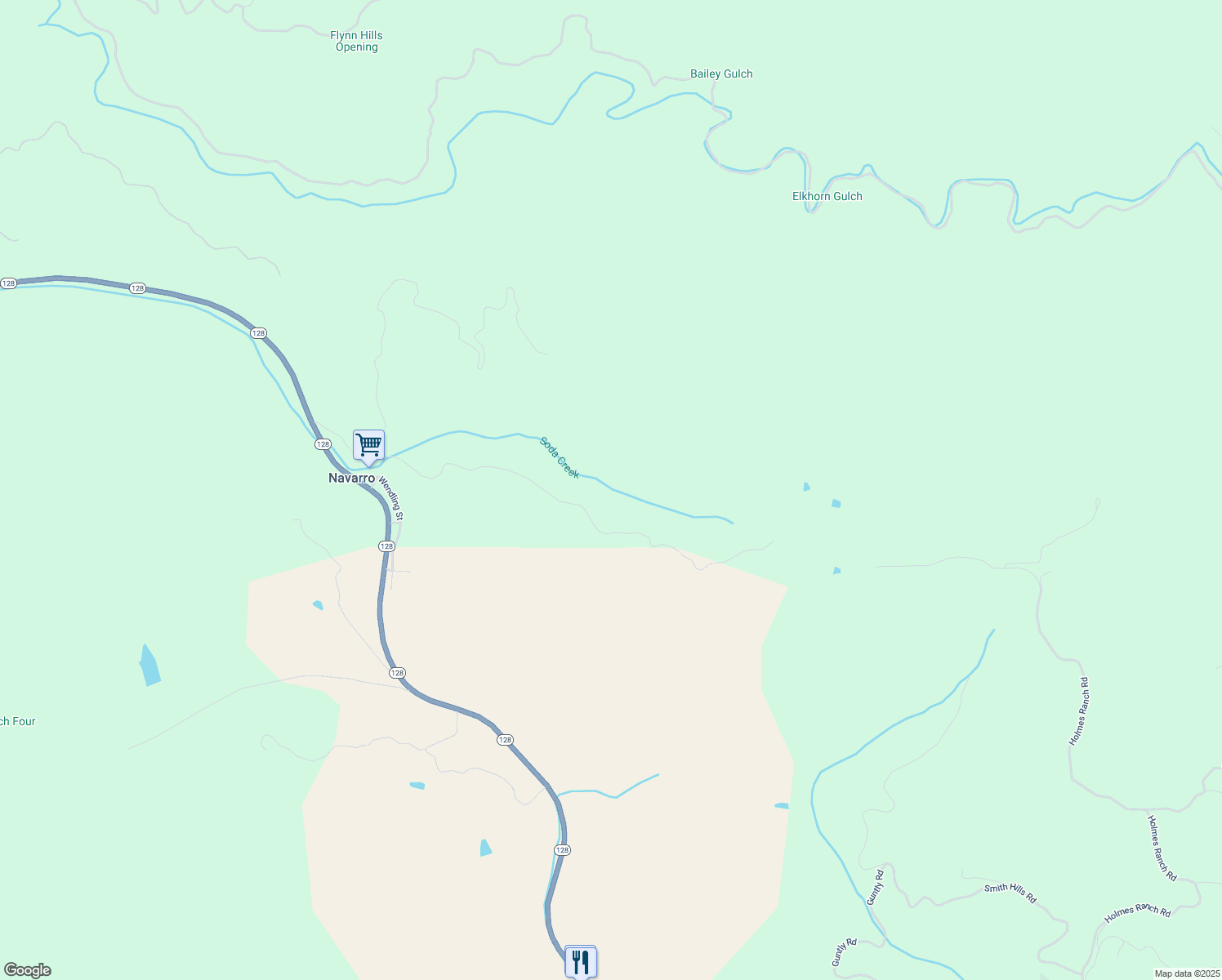 map of restaurants, bars, coffee shops, grocery stores, and more near in Navarro