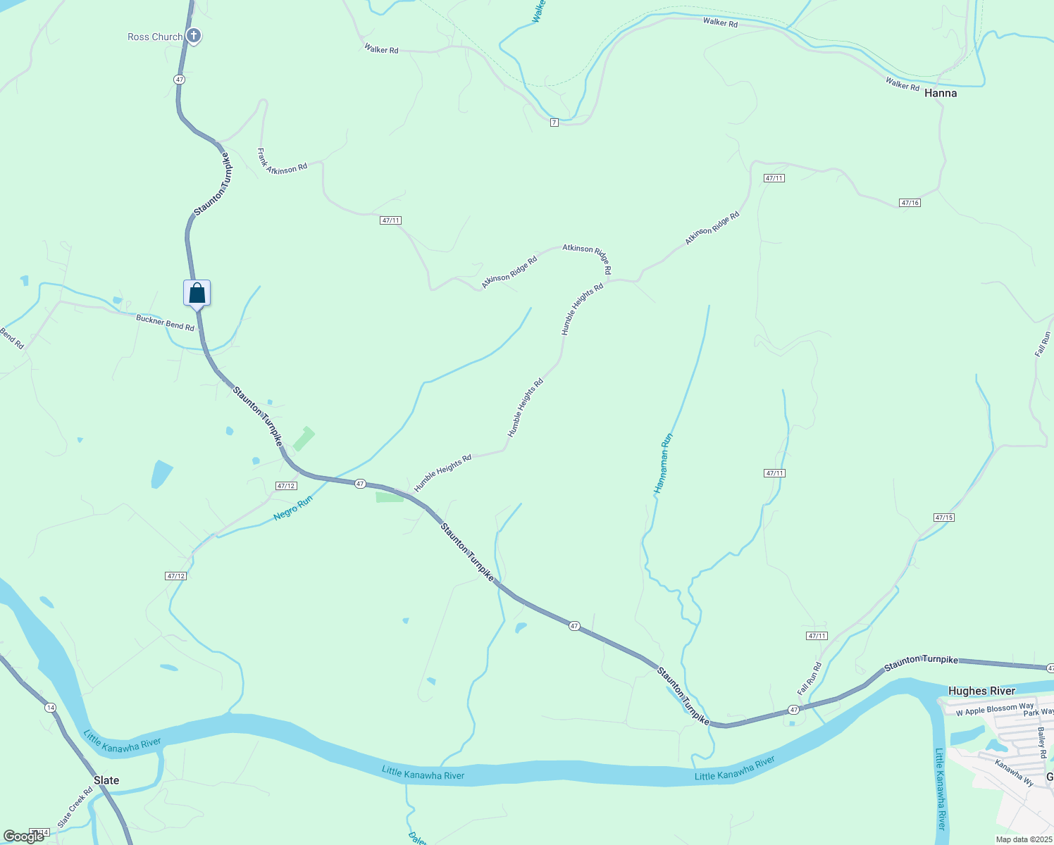 map of restaurants, bars, coffee shops, grocery stores, and more near 544 Humble Heights Road in Walker
