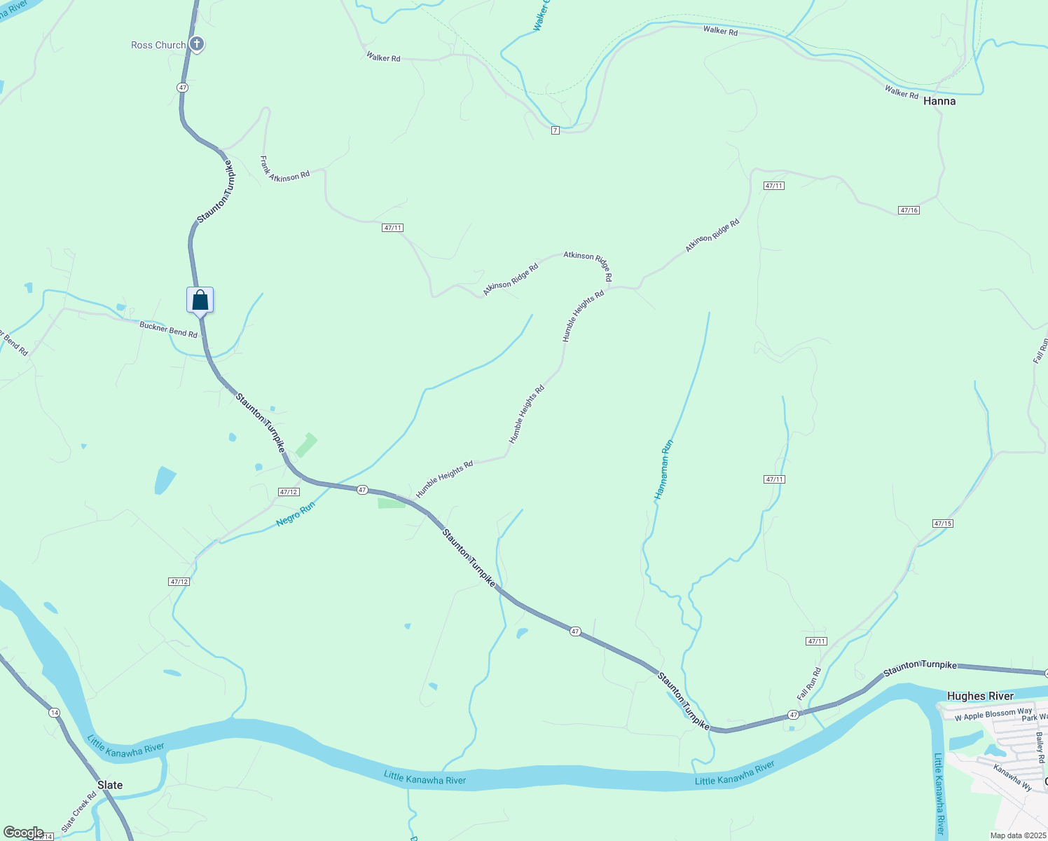 map of restaurants, bars, coffee shops, grocery stores, and more near 544 Humble Heights Road in Walker