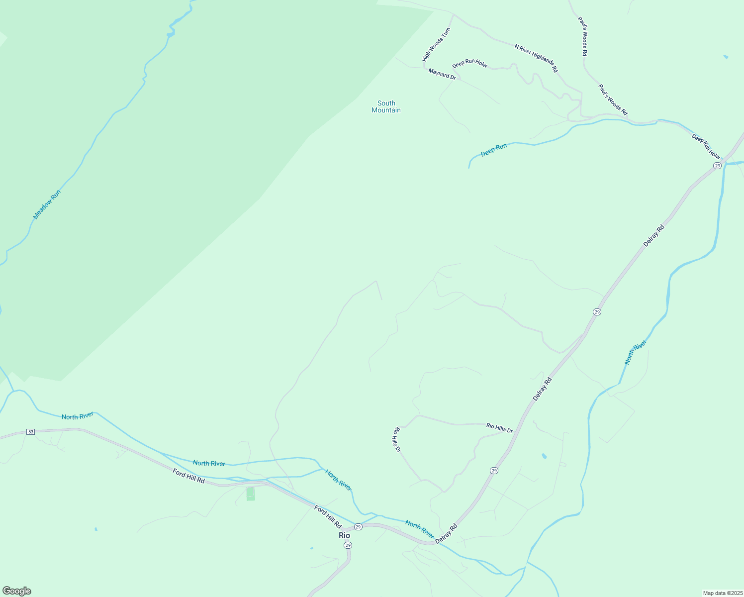map of restaurants, bars, coffee shops, grocery stores, and more near 1182 Mullins Road in Rio
