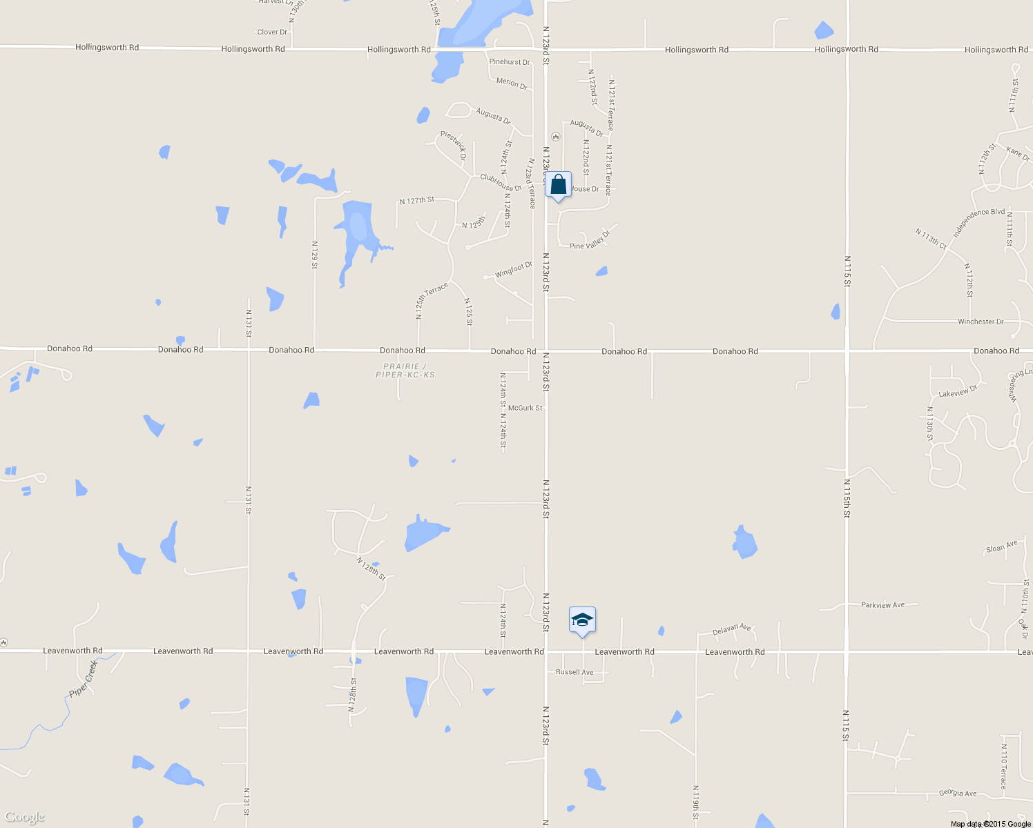 map of restaurants, bars, coffee shops, grocery stores, and more near 12345 McGurk Street in Kansas City