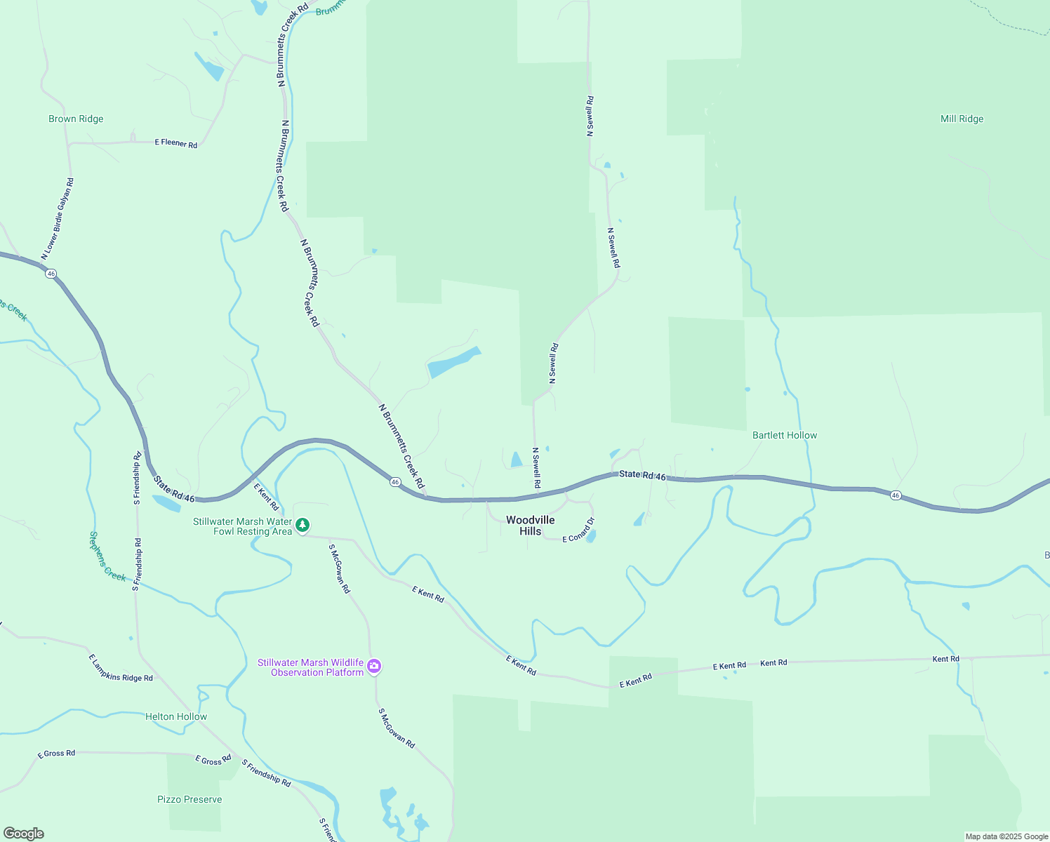 map of restaurants, bars, coffee shops, grocery stores, and more near 101 North Sewell Road in Bloomington