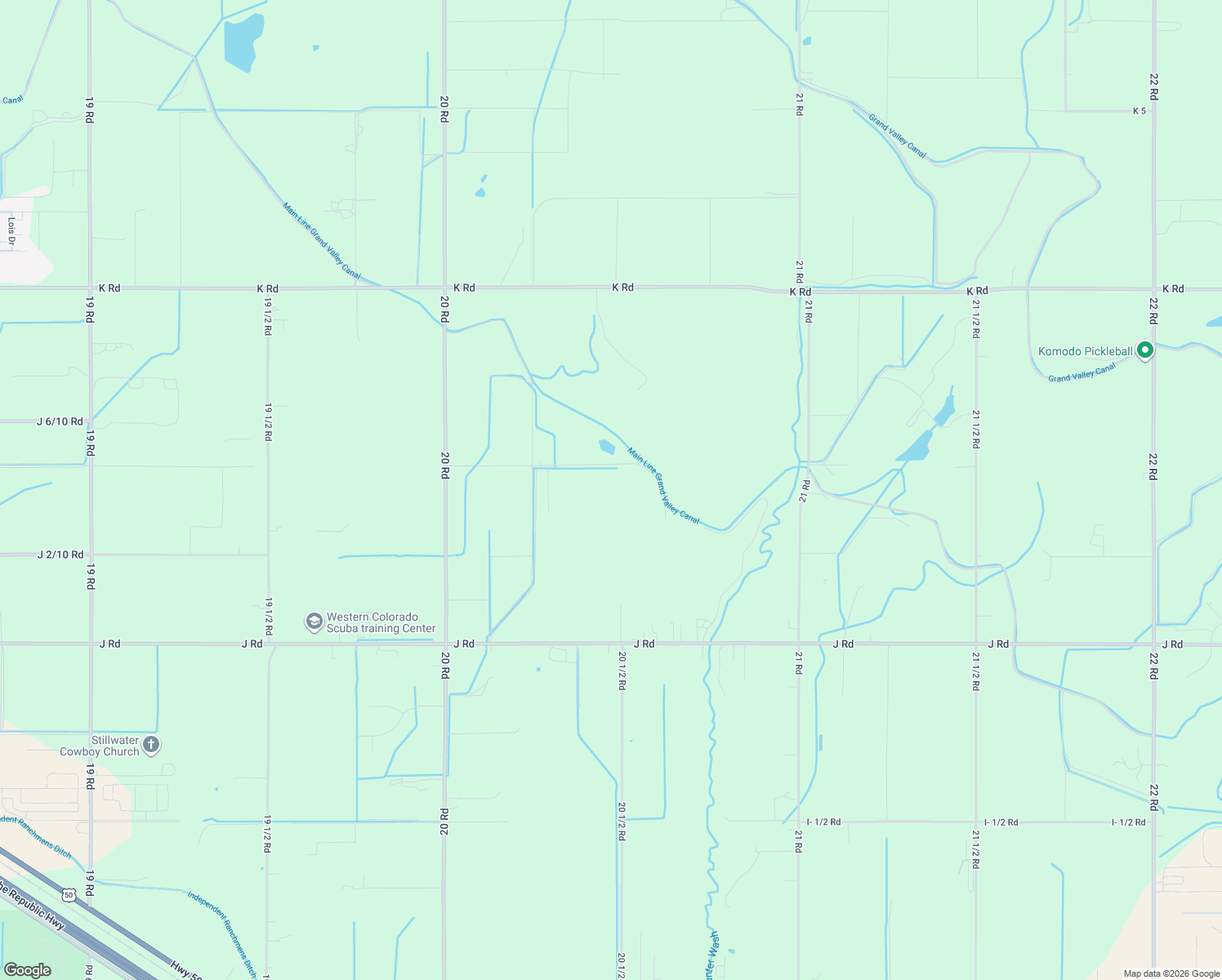 map of restaurants, bars, coffee shops, grocery stores, and more near 2049 J 1/2 Road in Fruita