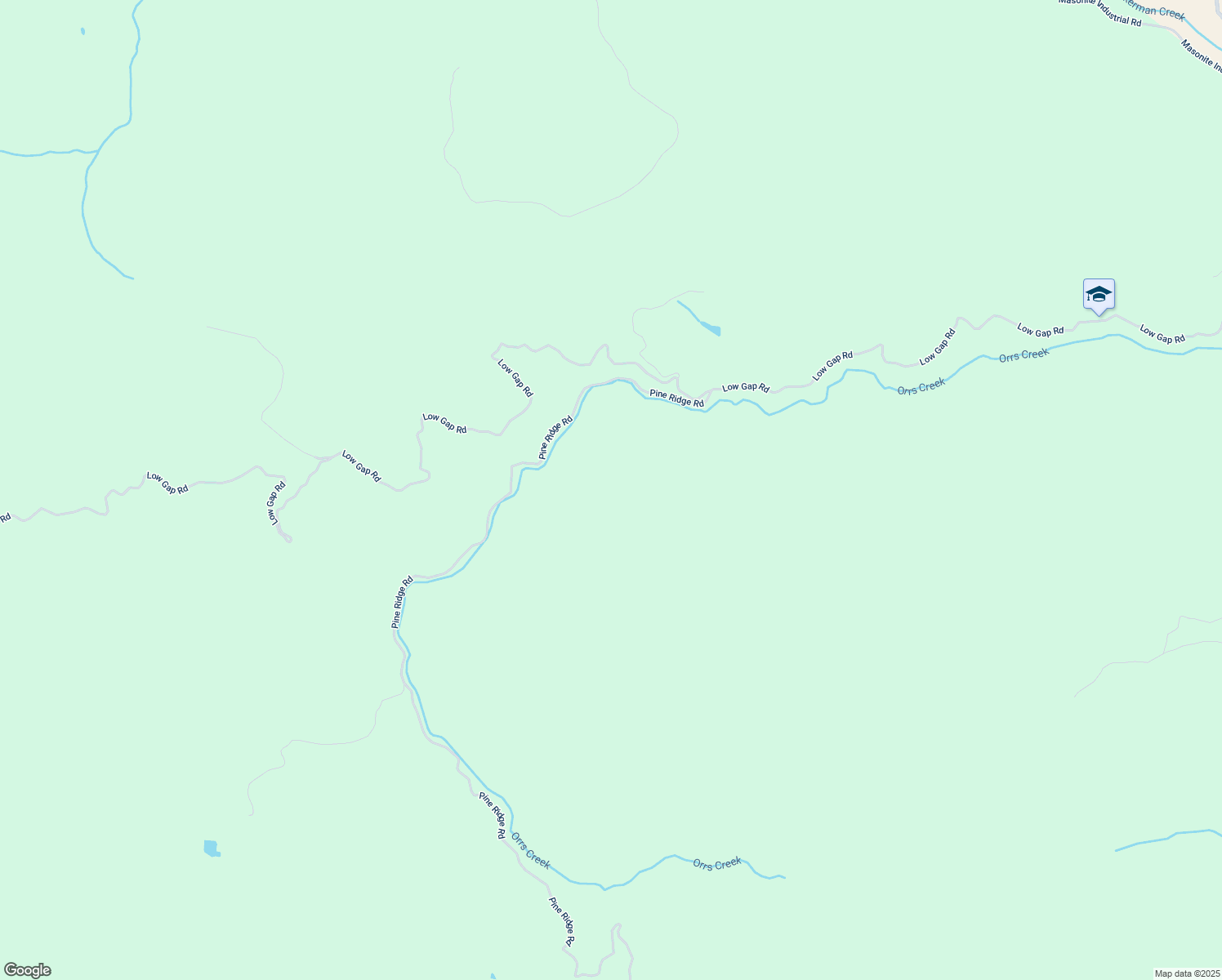 map of restaurants, bars, coffee shops, grocery stores, and more near 201 Pine Ridge Road in Ukiah