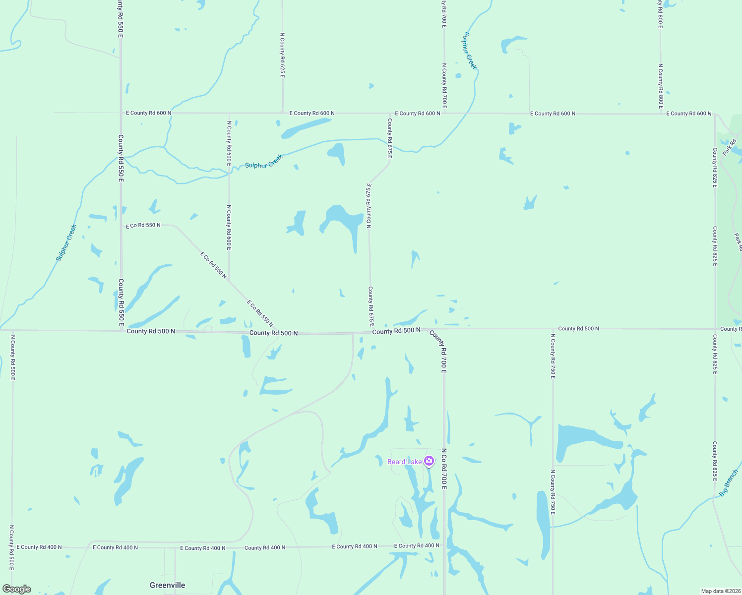 map of restaurants, bars, coffee shops, grocery stores, and more near 5236 N County Road 675 East in Shelburn