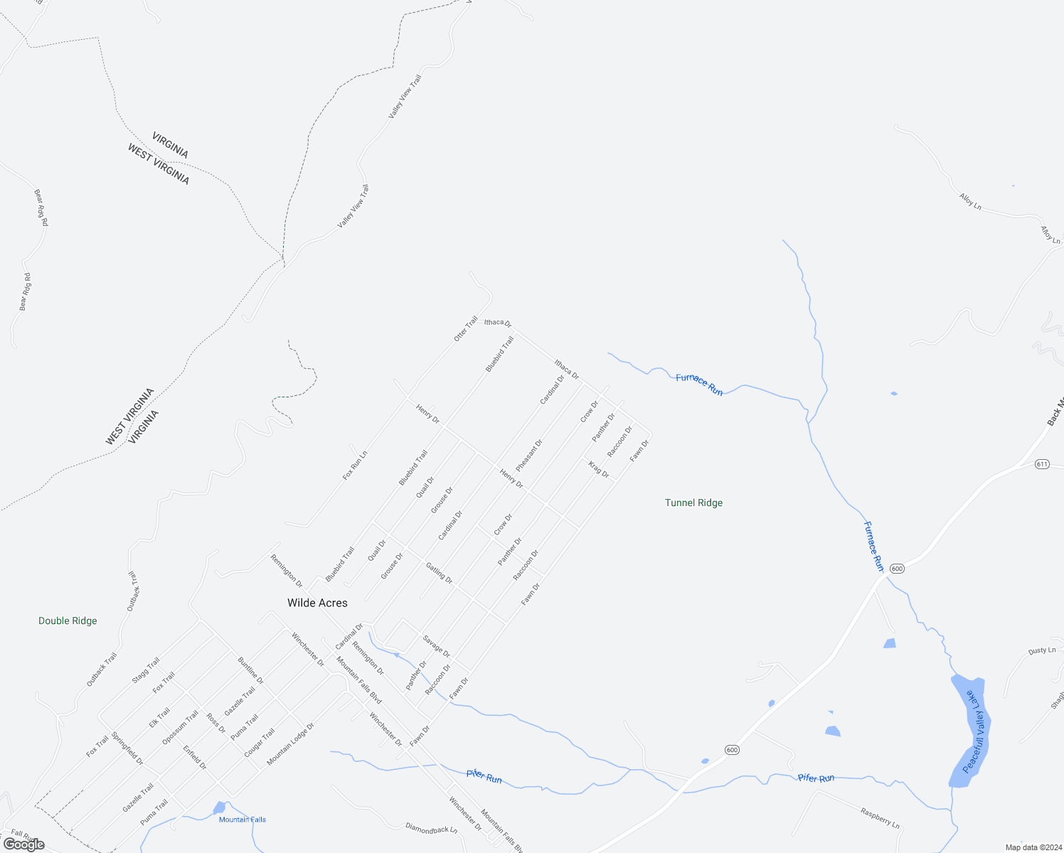 map of restaurants, bars, coffee shops, grocery stores, and more near 624 Cardinal Drive in Winchester