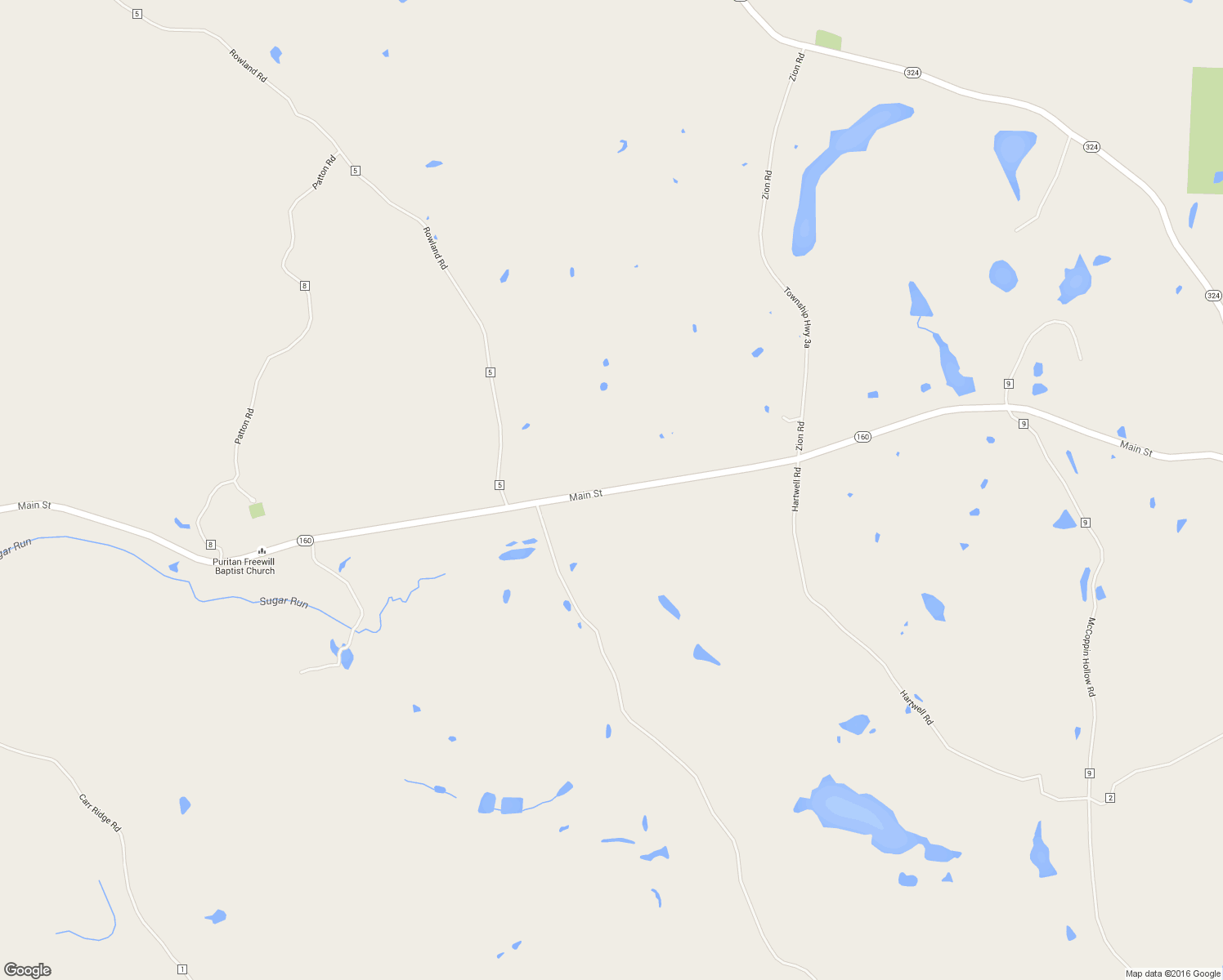 map of restaurants, bars, coffee shops, grocery stores, and more near 38758 Ohio 160 in Hamden