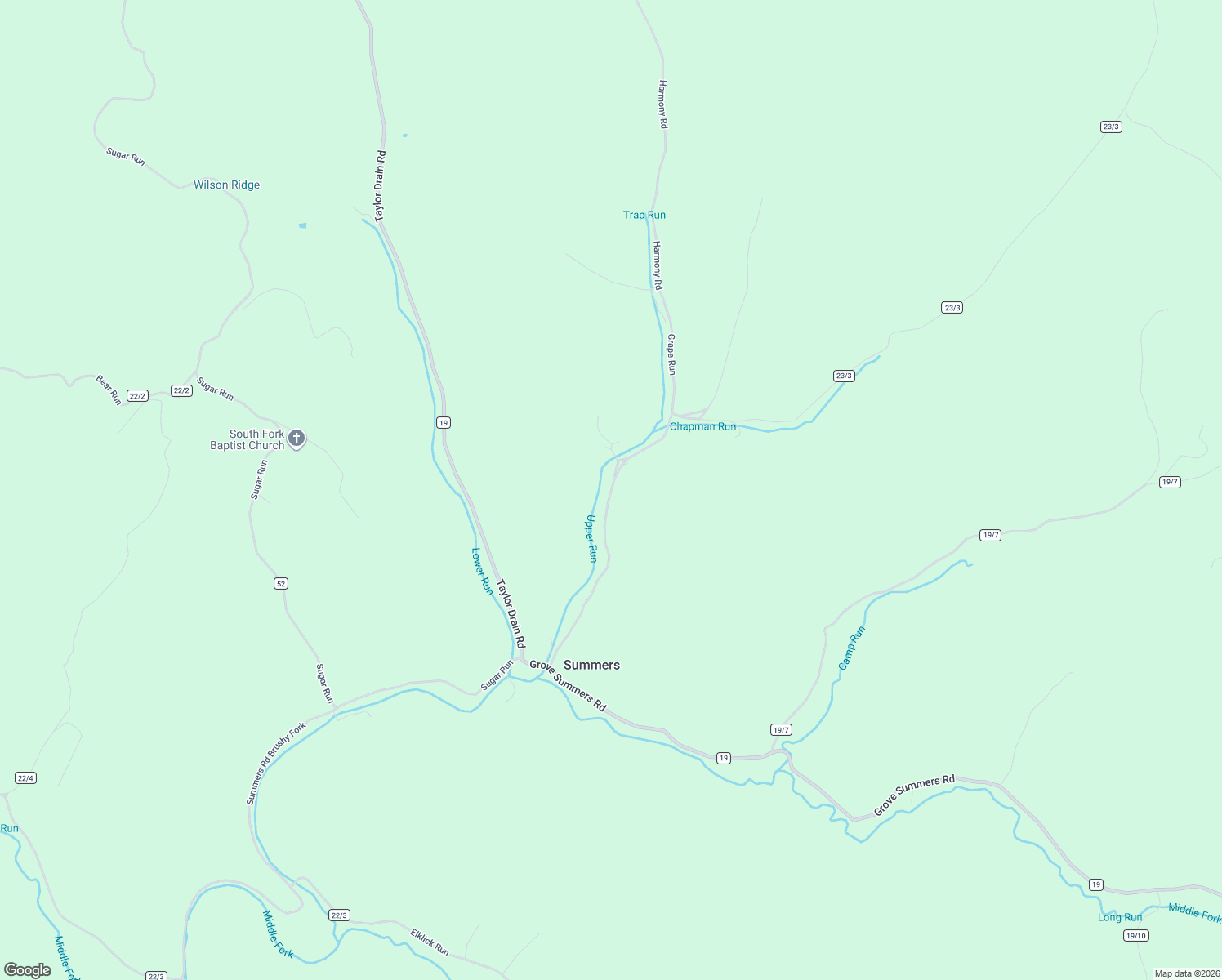 map of restaurants, bars, coffee shops, grocery stores, and more near 545 Harmony Road in West Union