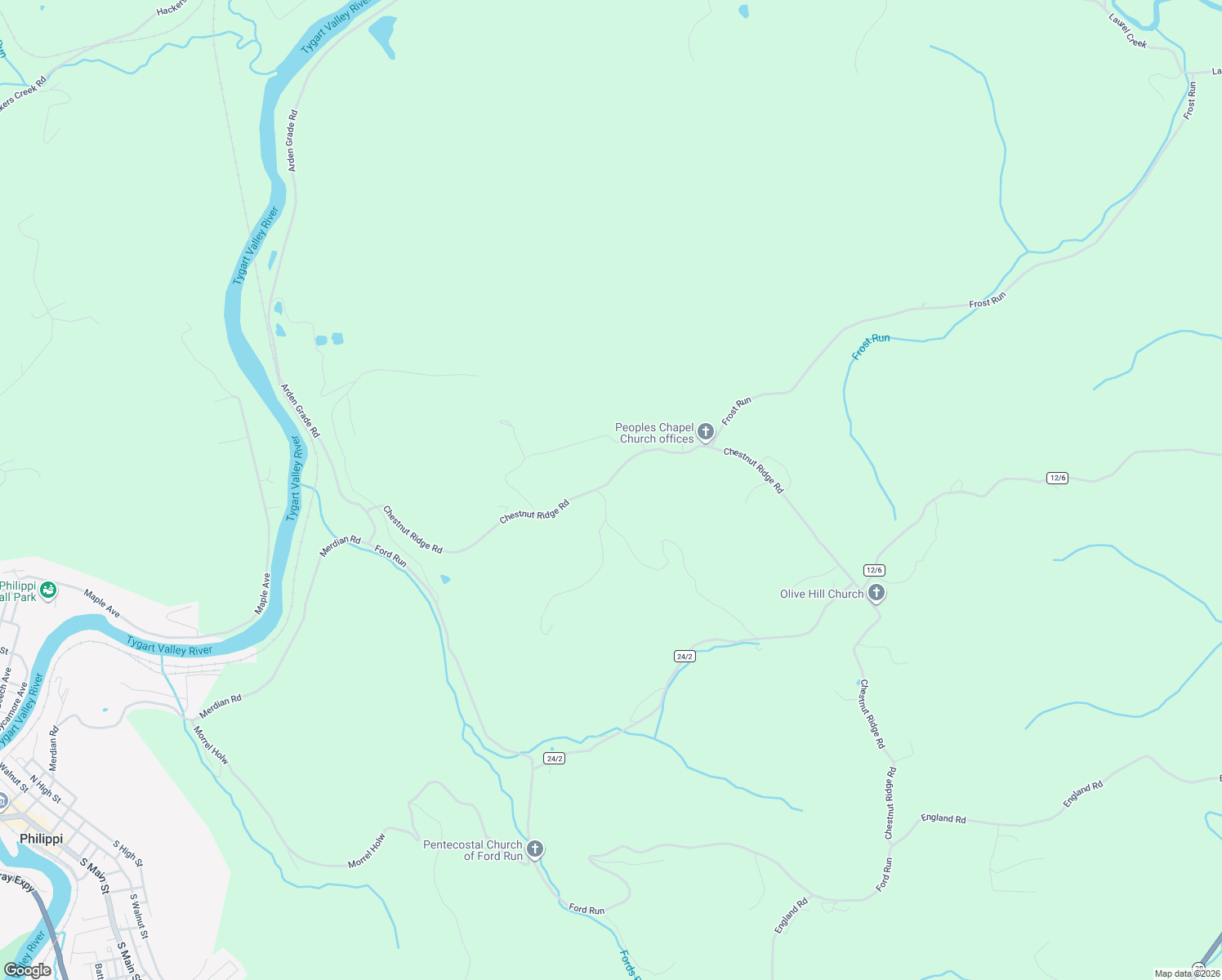 map of restaurants, bars, coffee shops, grocery stores, and more near 890 County Route 2/4 in Philippi