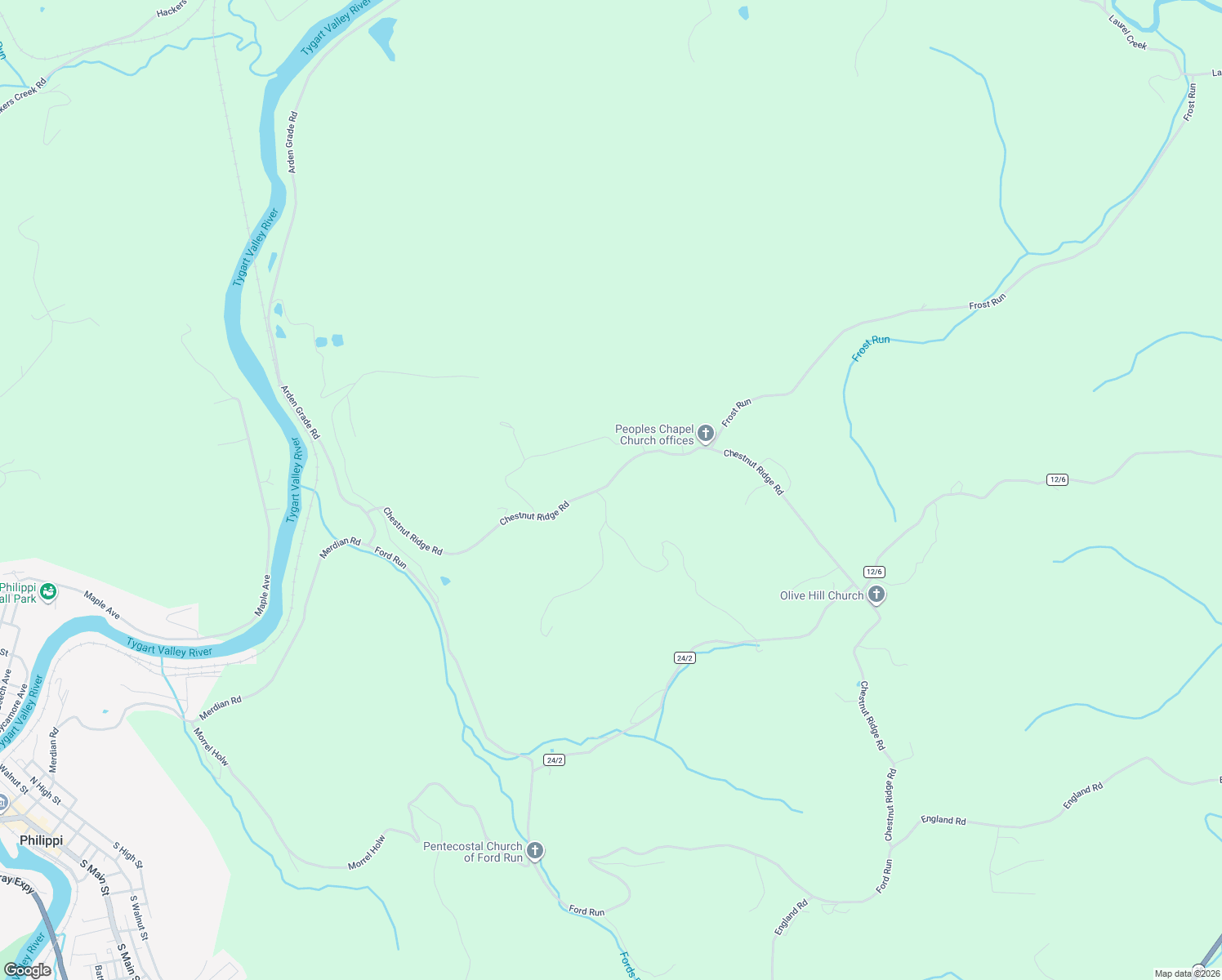 map of restaurants, bars, coffee shops, grocery stores, and more near 890 County Route 2/4 in Philippi