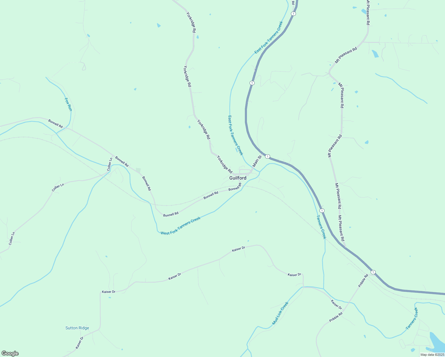 map of restaurants, bars, coffee shops, grocery stores, and more near 5166 Harrison Street in Guilford