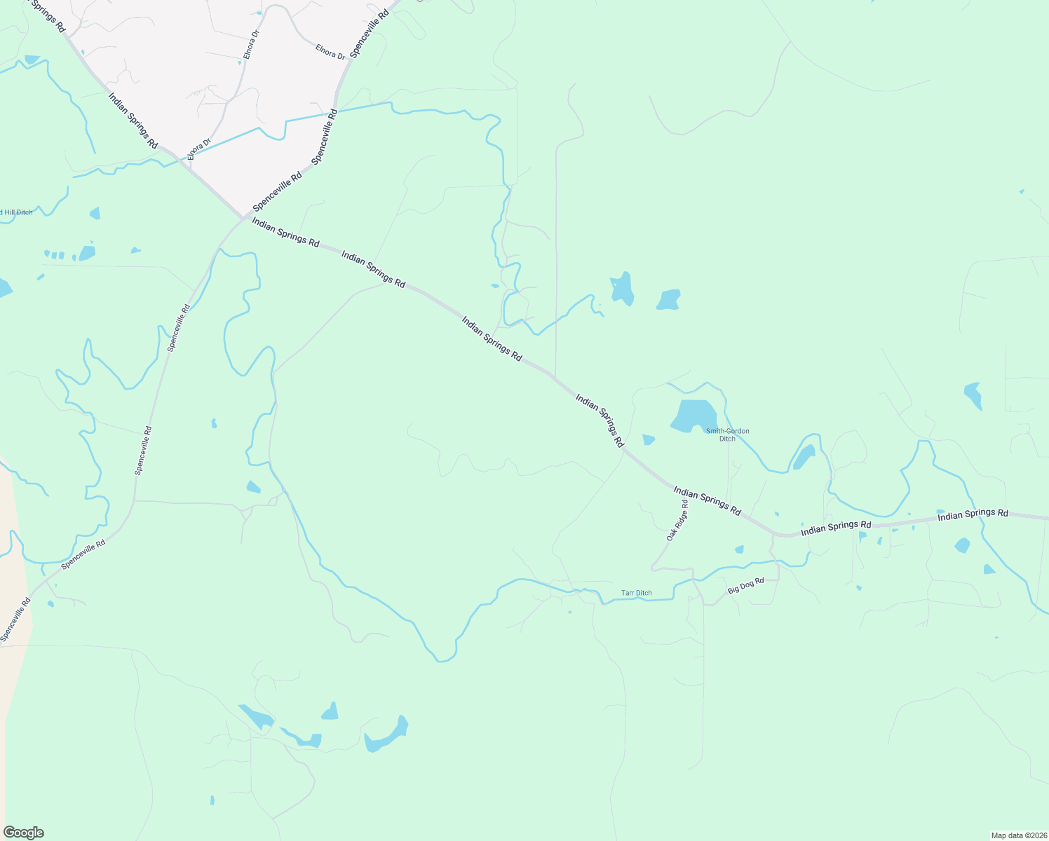 map of restaurants, bars, coffee shops, grocery stores, and more near 16153 Indian Springs Road in Penn Valley
