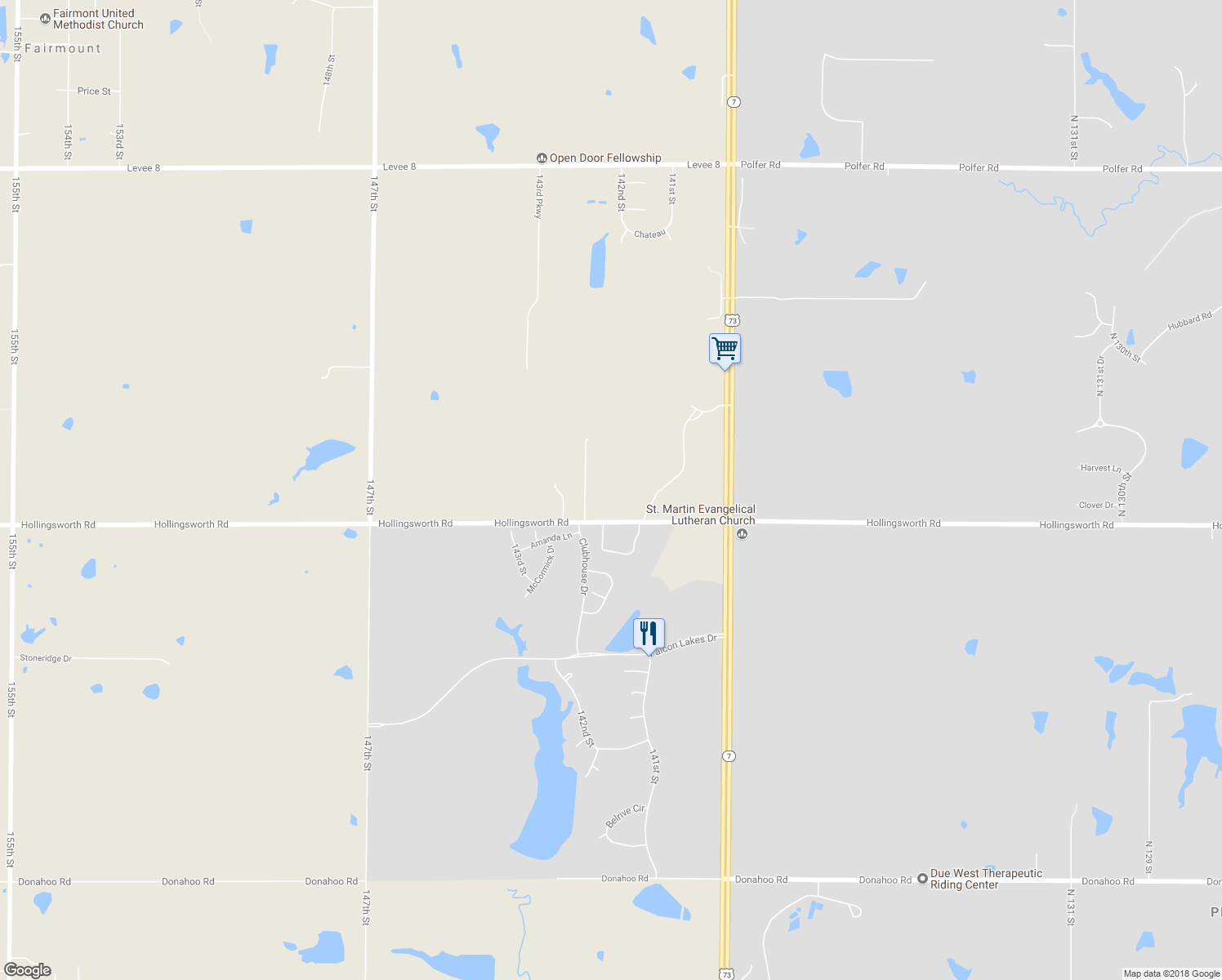 map of restaurants, bars, coffee shops, grocery stores, and more near 14162 Hollingsworth Road in Basehor