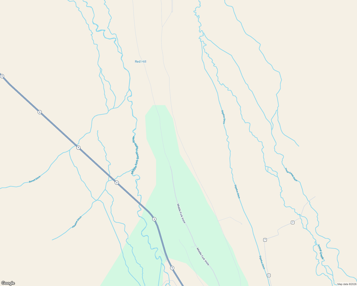 map of restaurants, bars, coffee shops, grocery stores, and more near 2601 Redhill Road in Fairplay