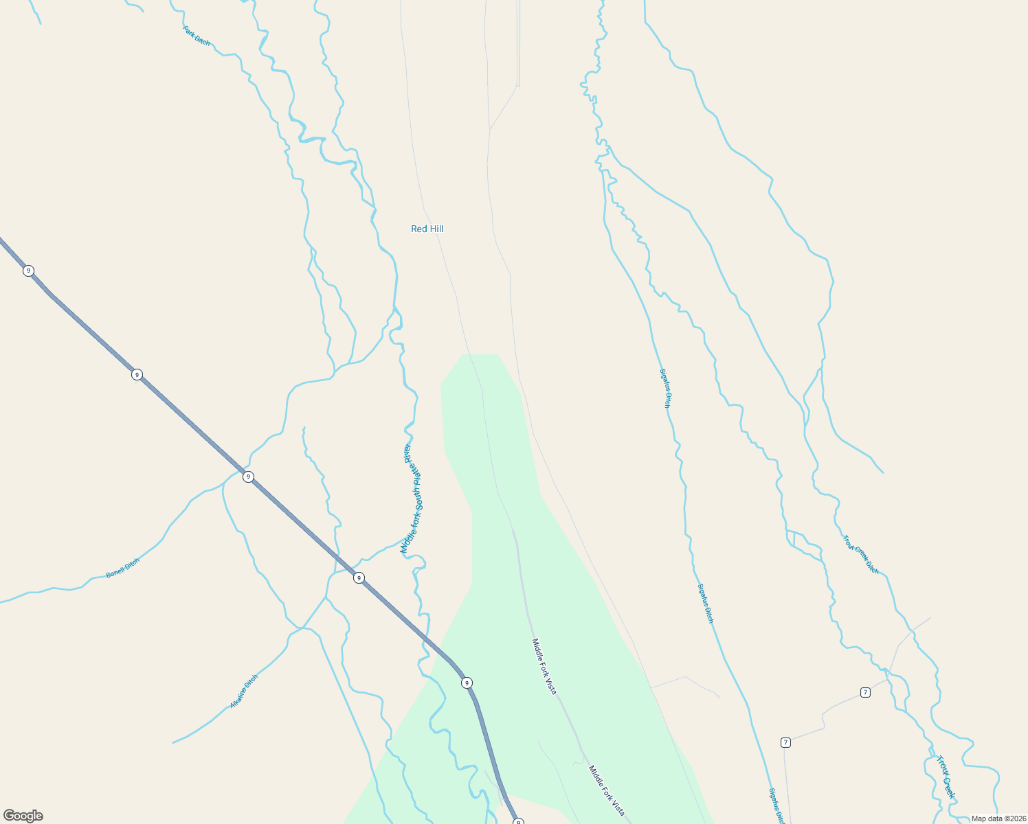 map of restaurants, bars, coffee shops, grocery stores, and more near 2711 Redhill Road in Fairplay